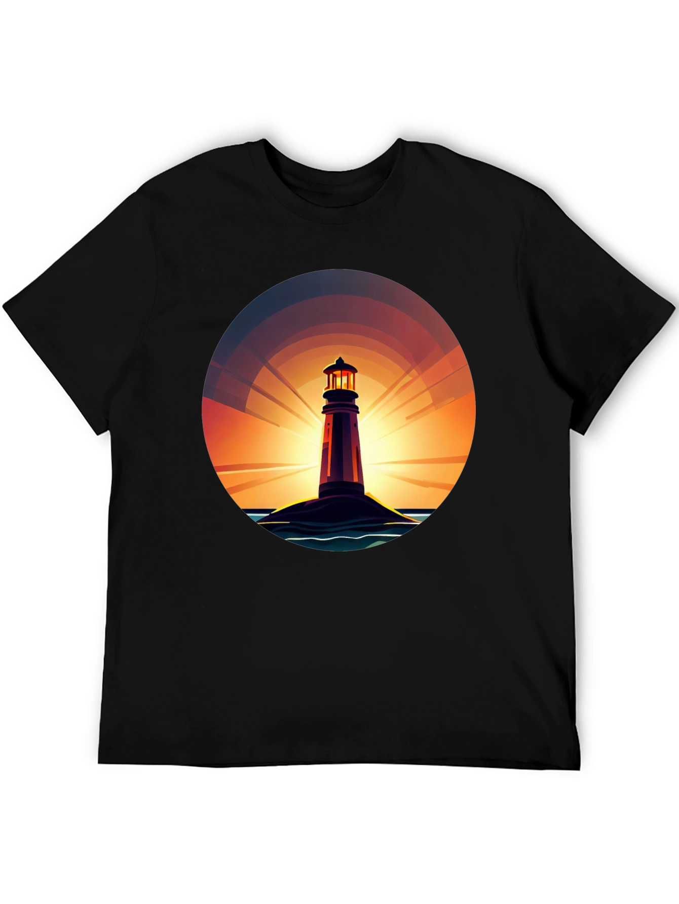 Lighthouse Sunset Graphic Tee