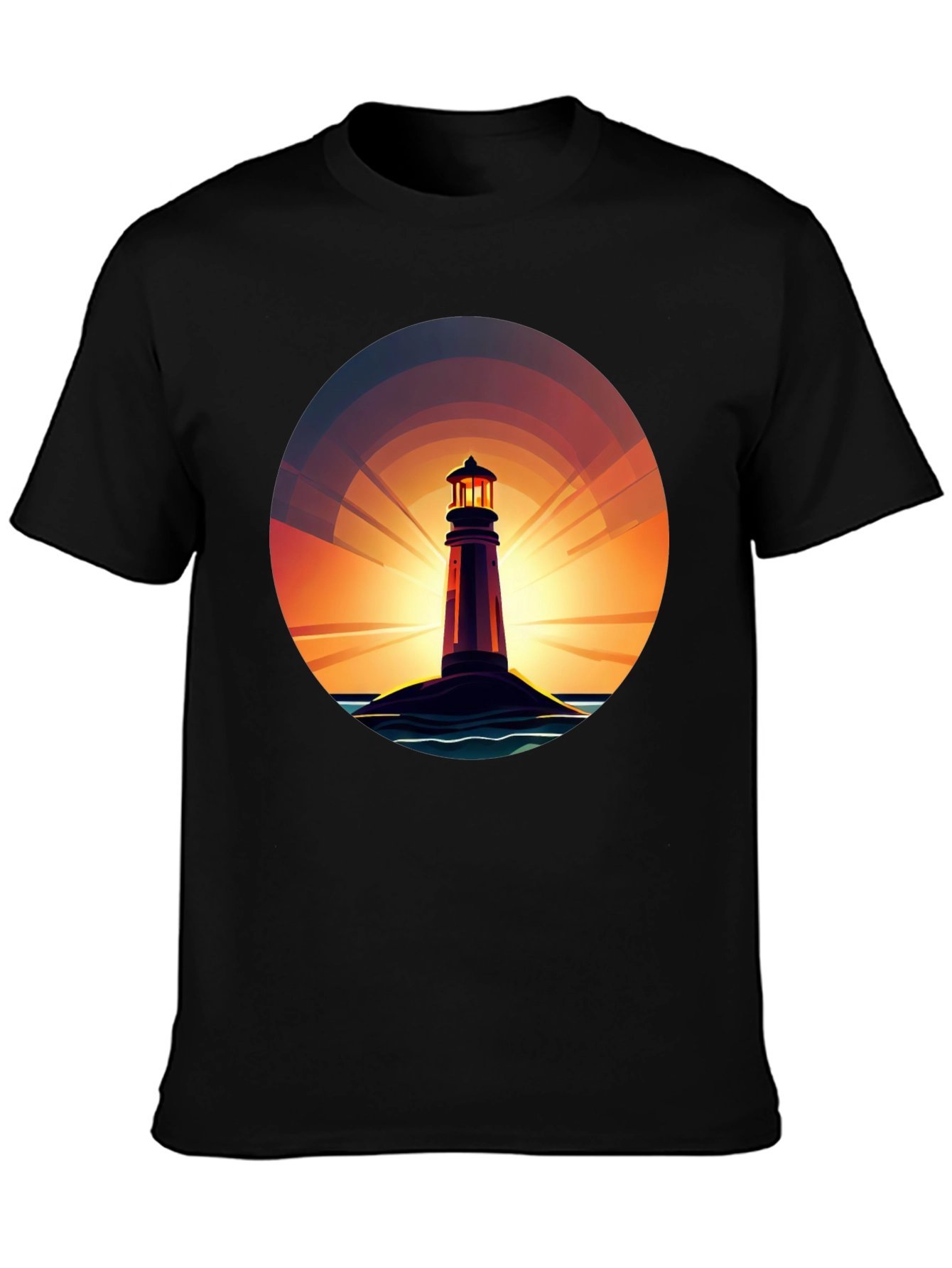Lighthouse Sunset Graphic Tee