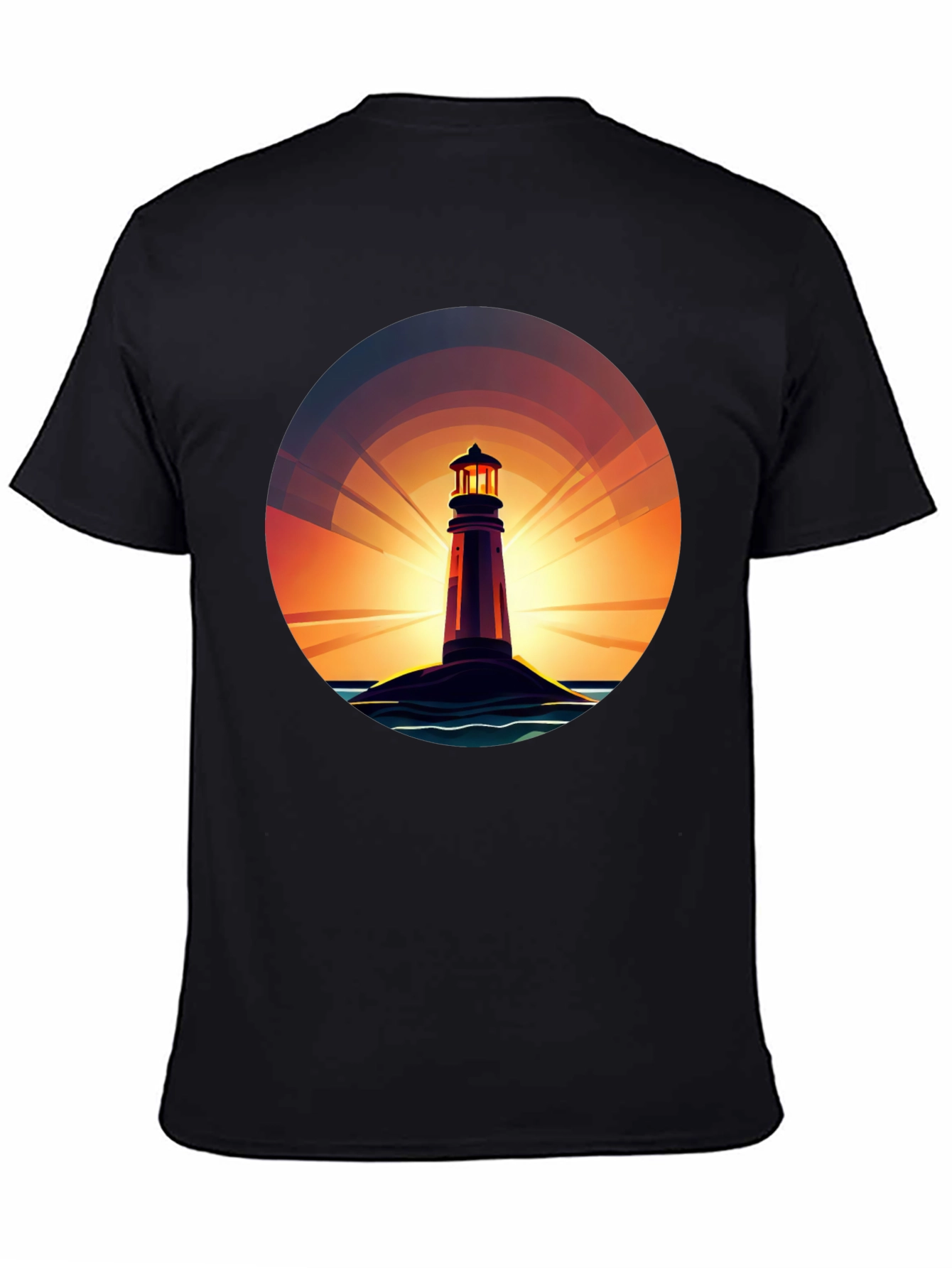 Lighthouse Sunset Graphic Tee