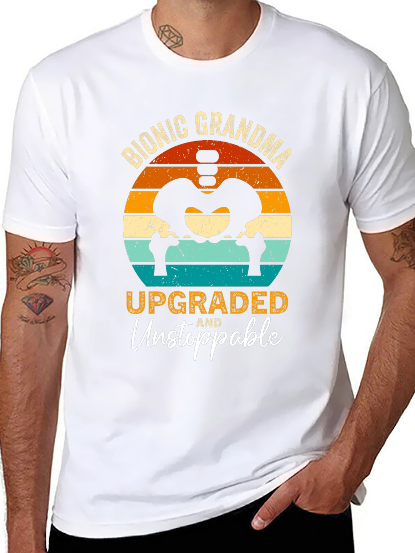 Bionic Grandma T-Shirt - Upgraded and Unstoppable