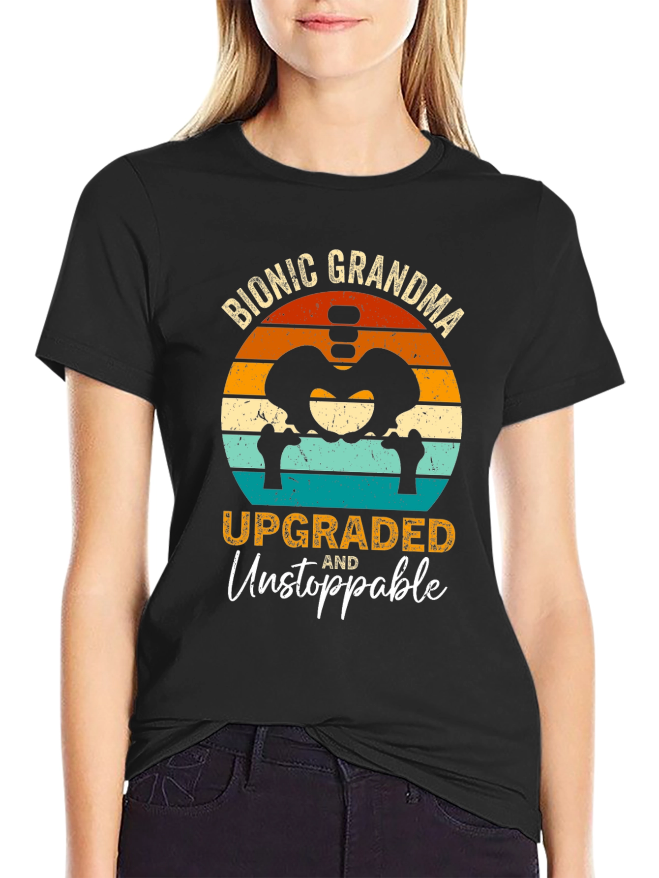 Bionic Grandma T-Shirt - Upgraded and Unstoppable