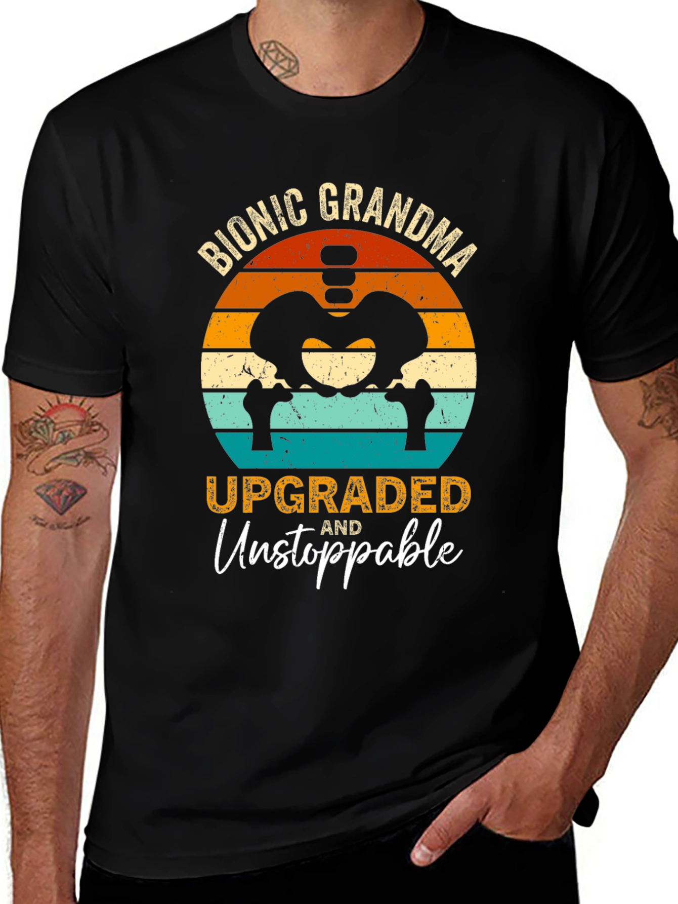 Bionic Grandma T-Shirt - Upgraded and Unstoppable