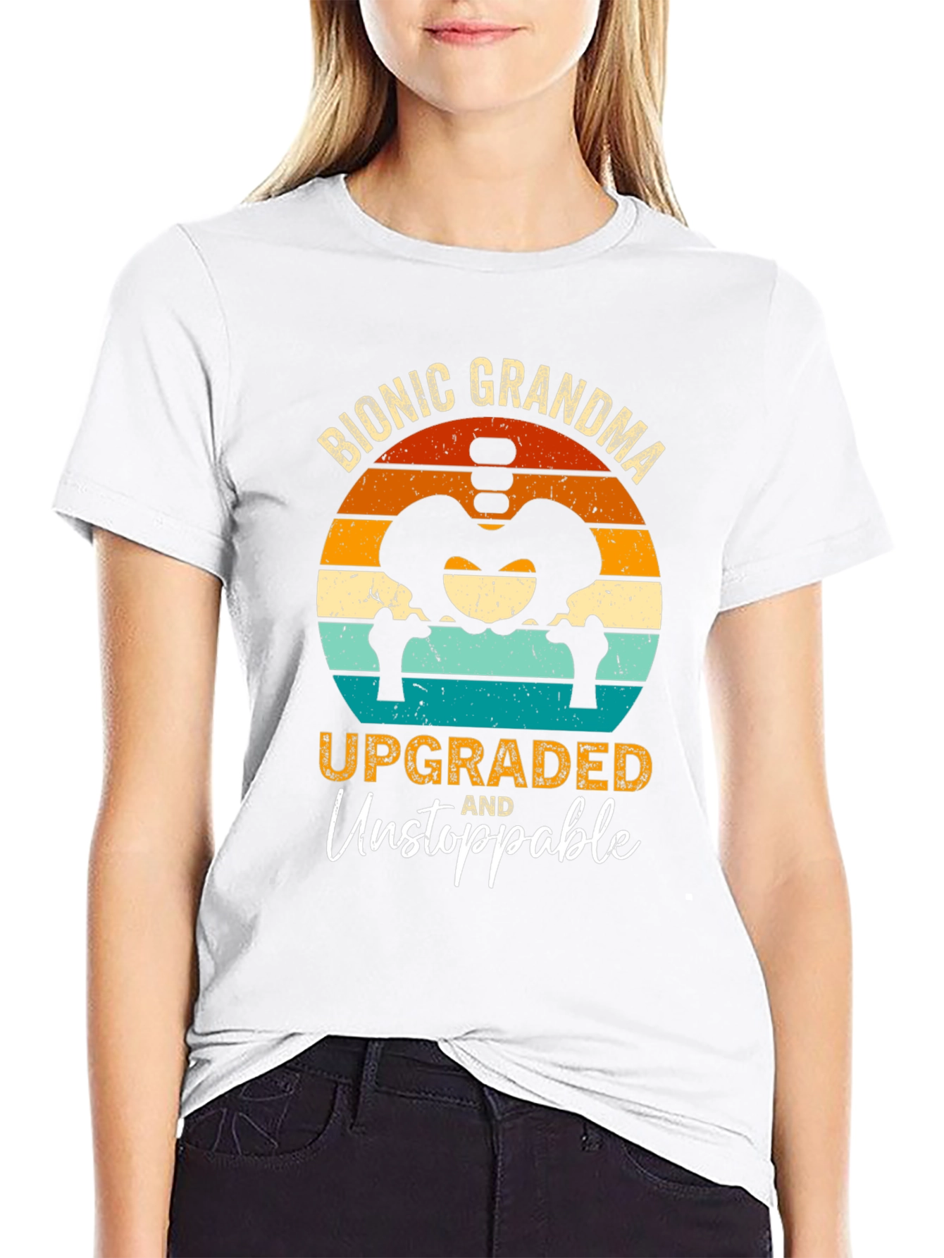 Bionic Grandma T-Shirt - Upgraded and Unstoppable