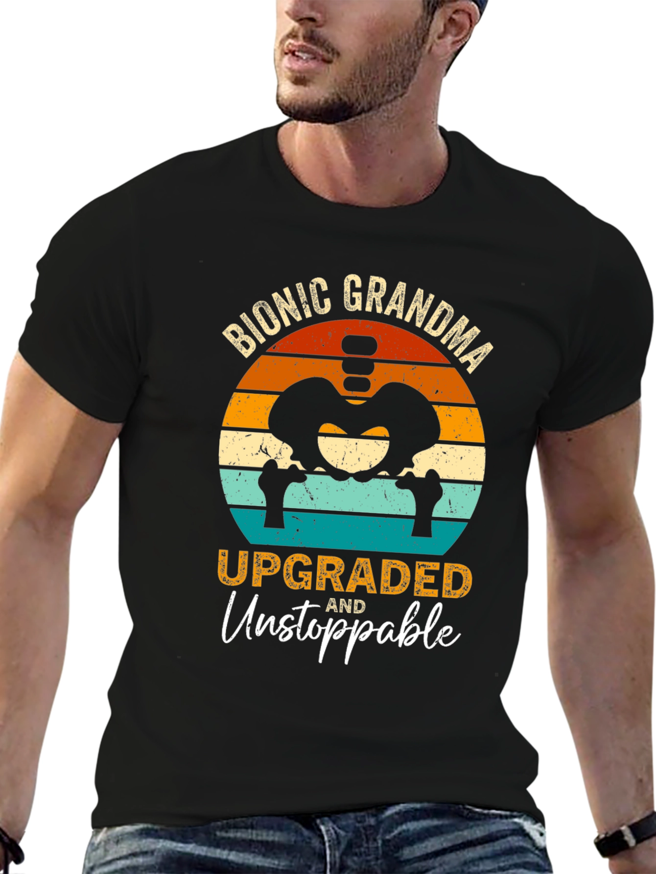 Bionic Grandma T-Shirt - Upgraded and Unstoppable