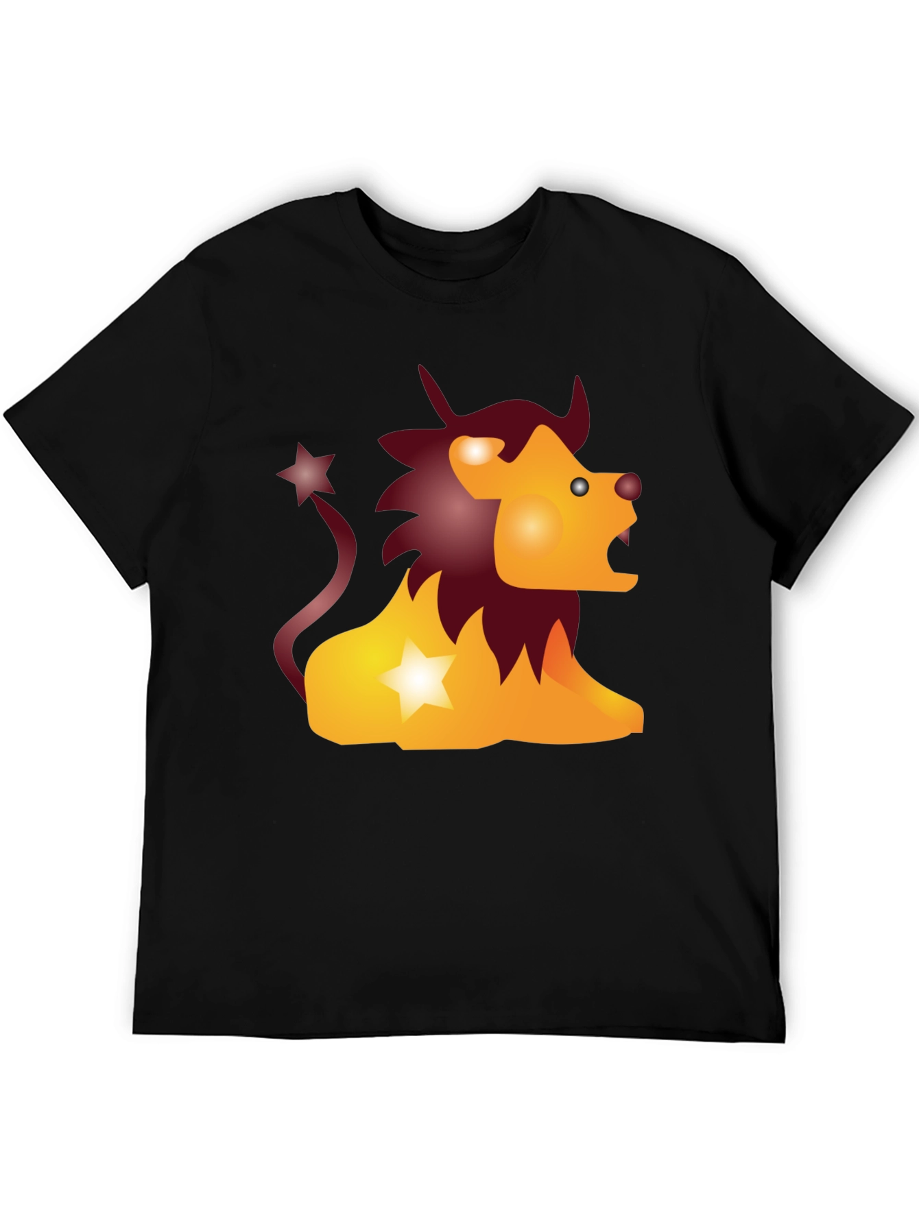 Zodiac Leo Graphic Tee - Black Cotton T-Shirt