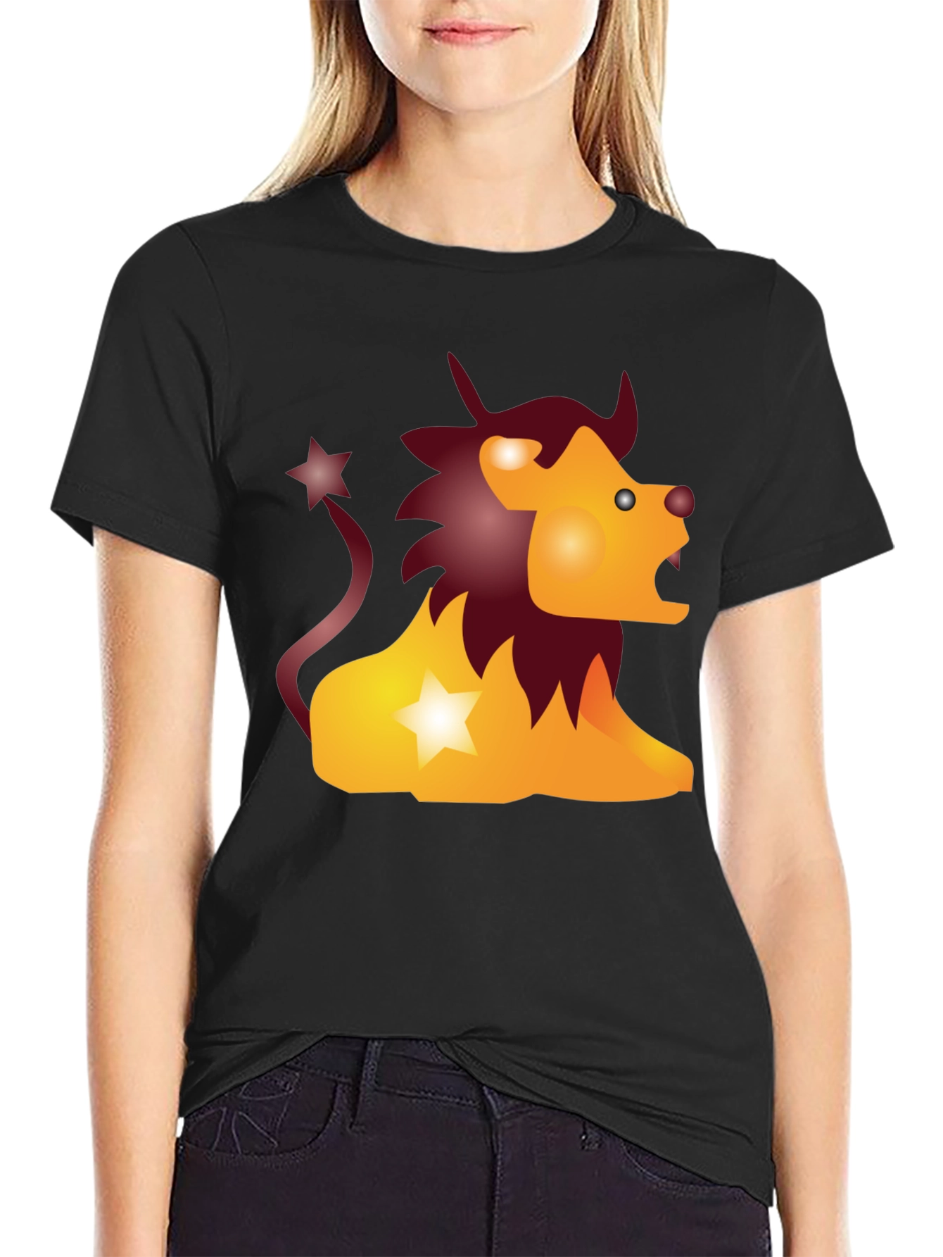 Zodiac Leo Graphic Tee - Black Cotton T-Shirt
