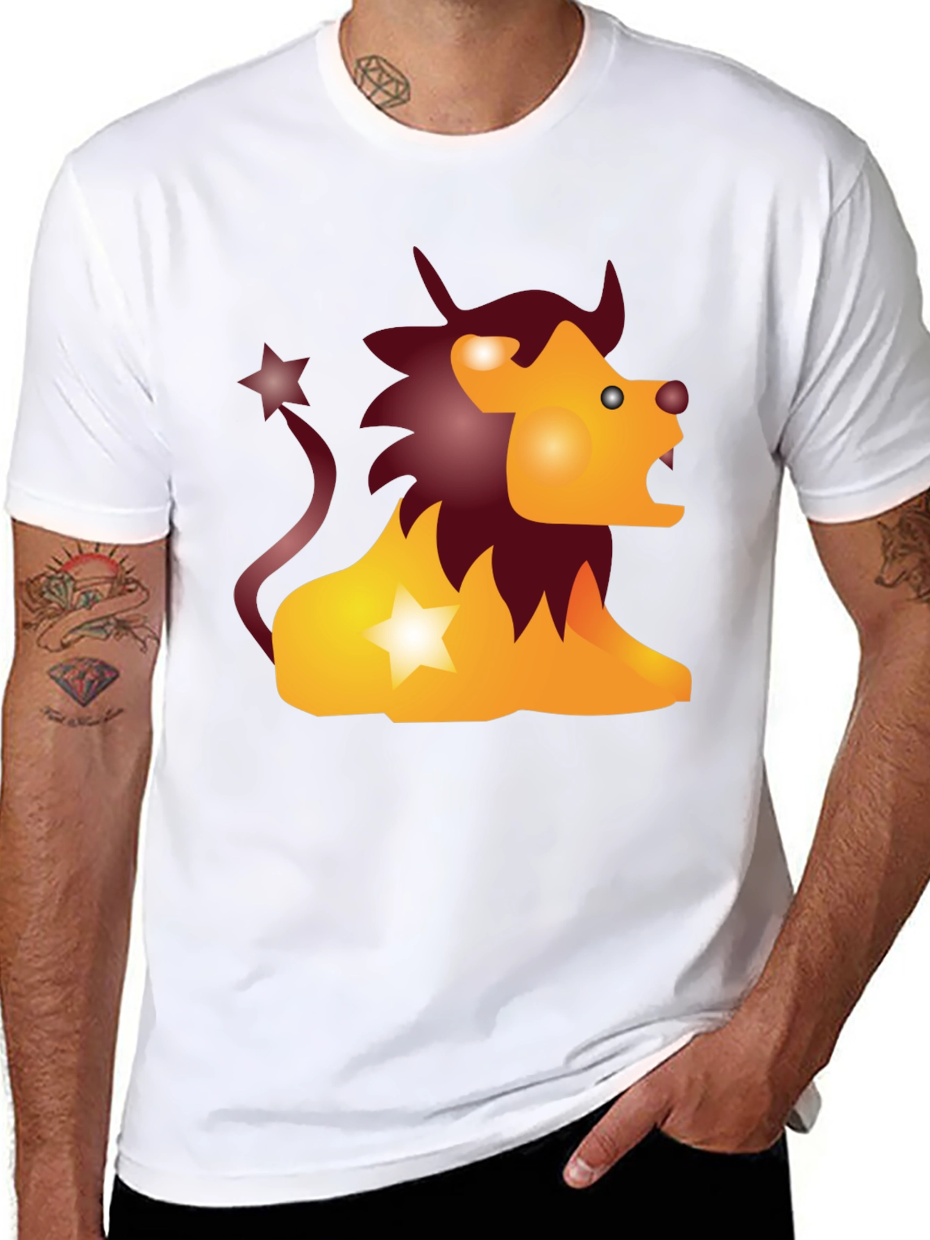 Zodiac Leo Graphic Tee - Black Cotton T-Shirt
