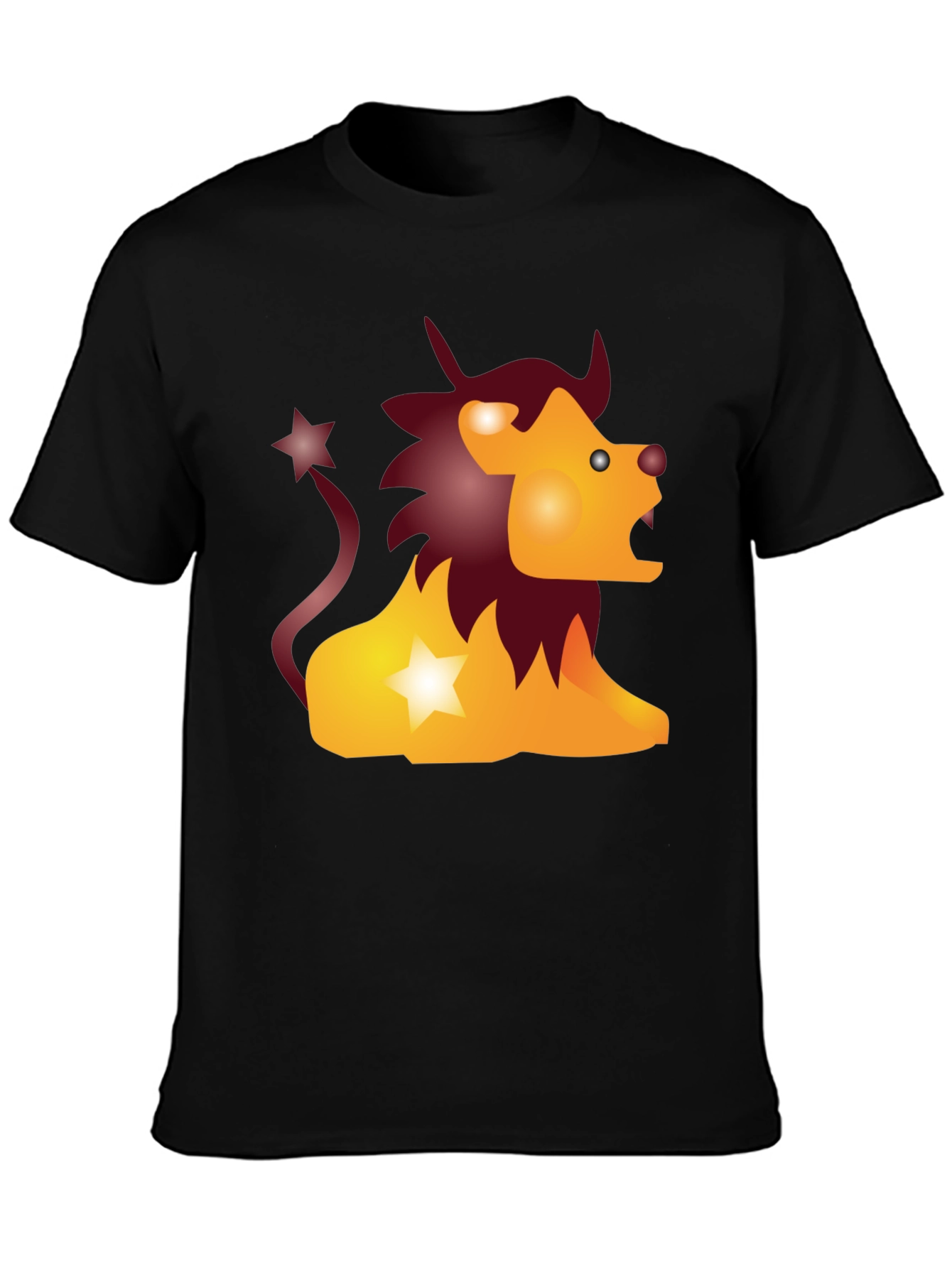 Zodiac Leo Graphic Tee - Black Cotton T-Shirt