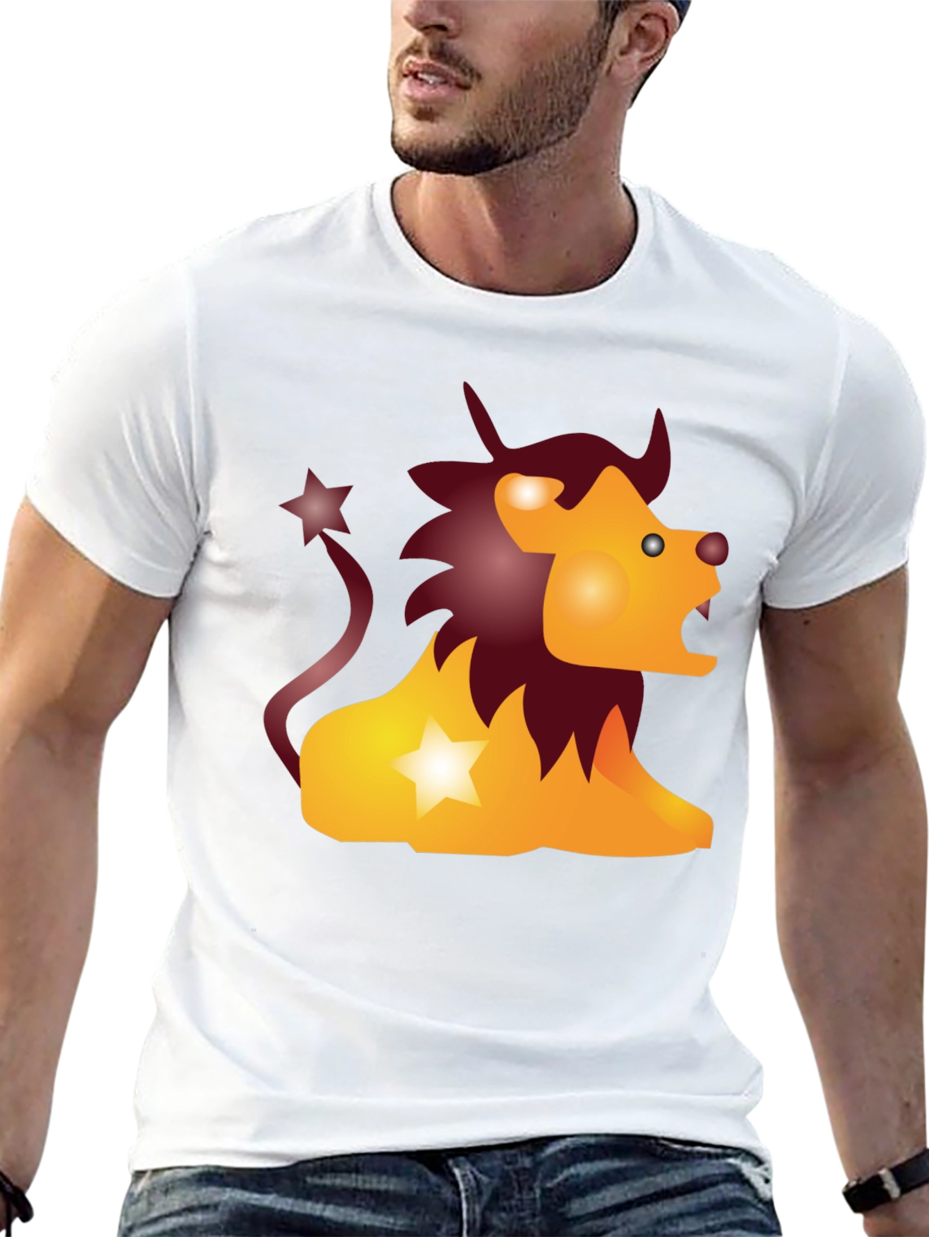 Zodiac Leo Graphic Tee - Black Cotton T-Shirt