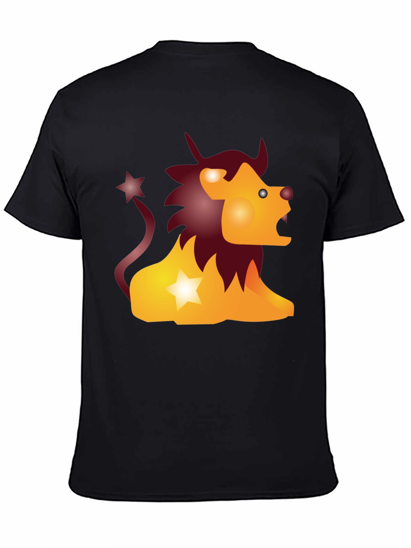Zodiac Leo Graphic Tee - Black Cotton T-Shirt
