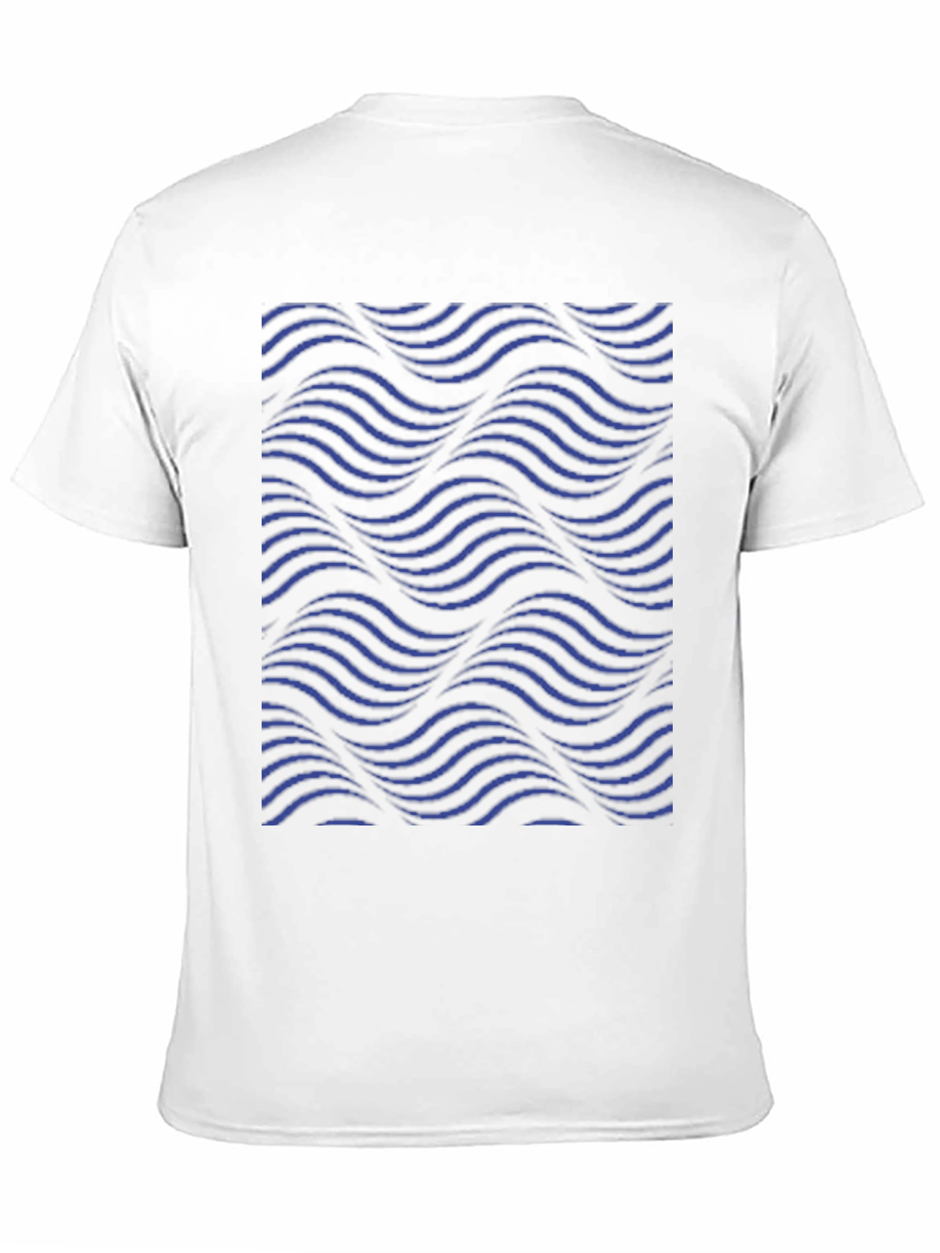 Abstract Wave Pattern Black T-Shirt