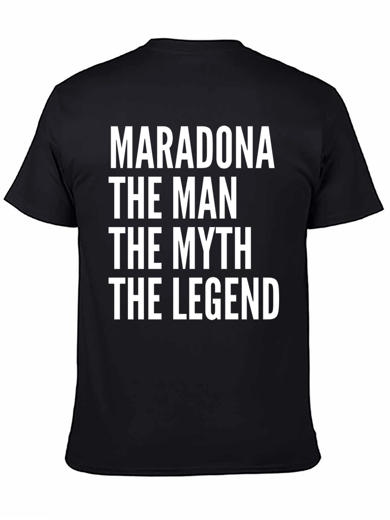 Maradona Legend Black Graphic T-Shirt