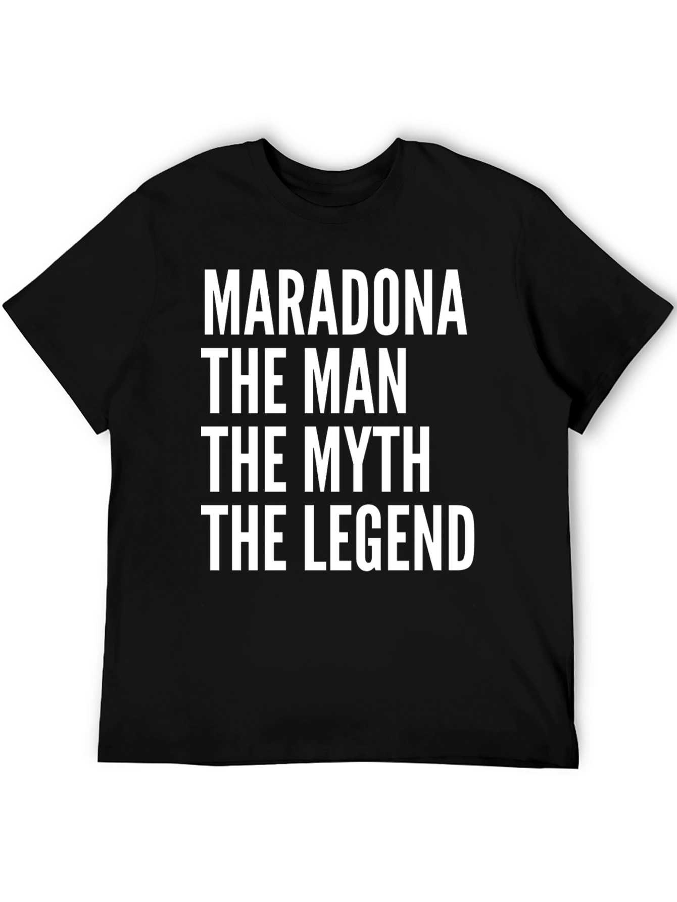 Maradona Legend Black Graphic T-Shirt