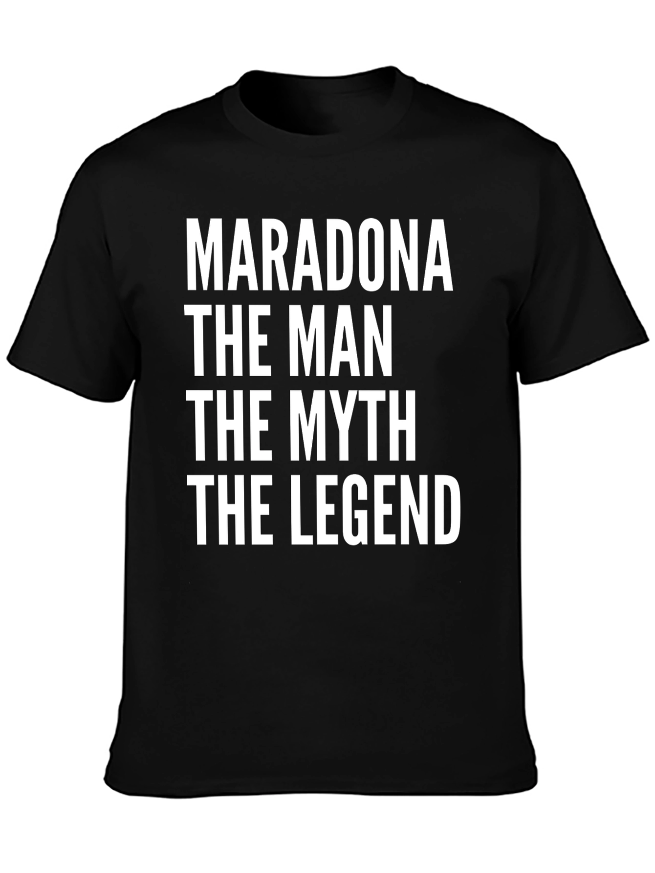 Maradona Legend Black Graphic T-Shirt