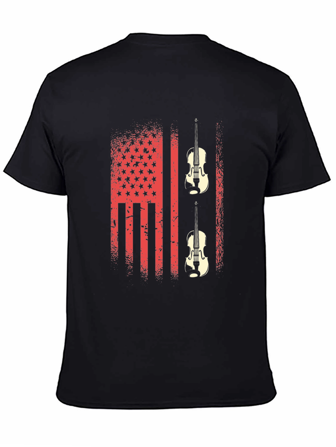 American Flag Violin Graphic Tee