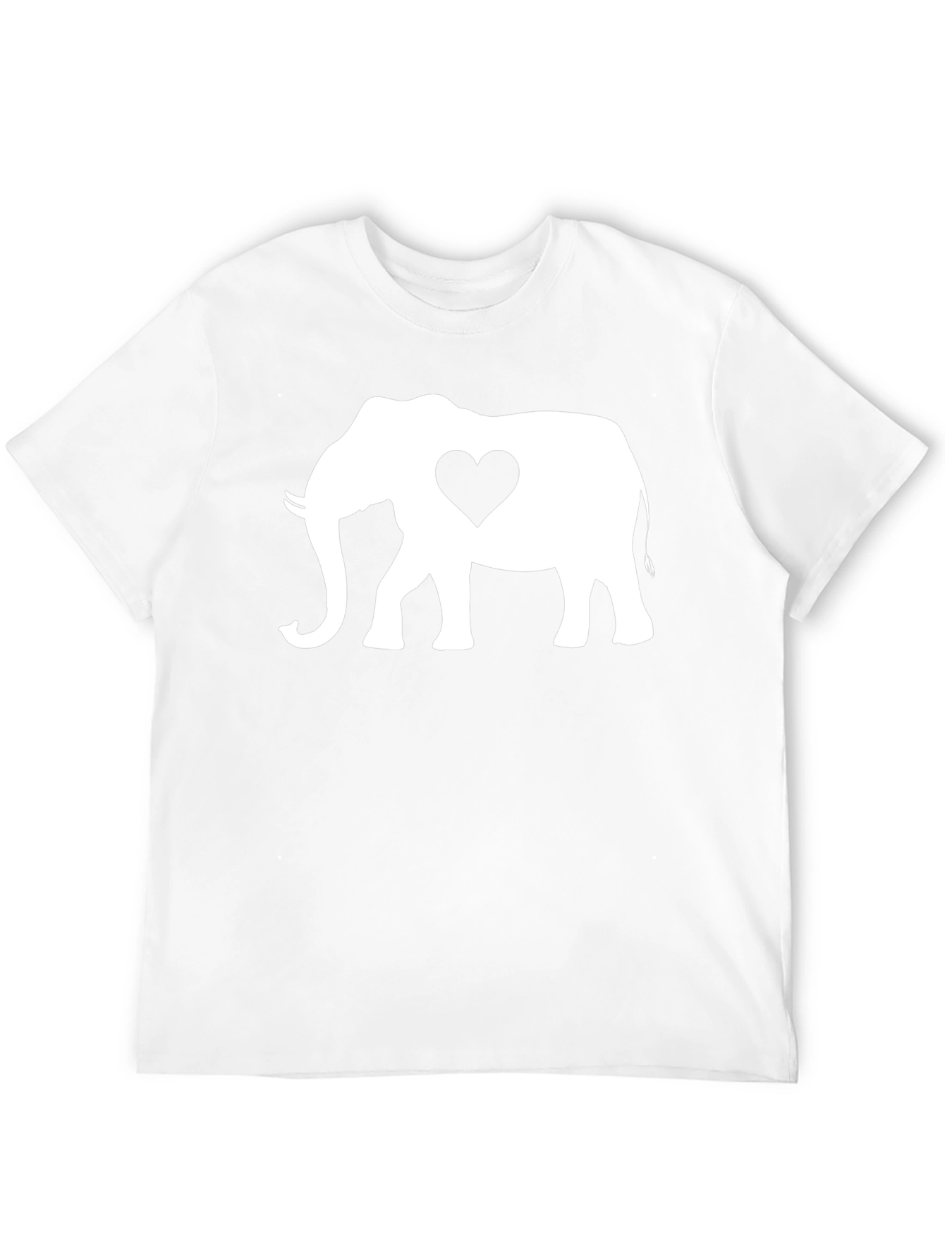 Elephant Heart Graphic Tee - Black Cotton Blend