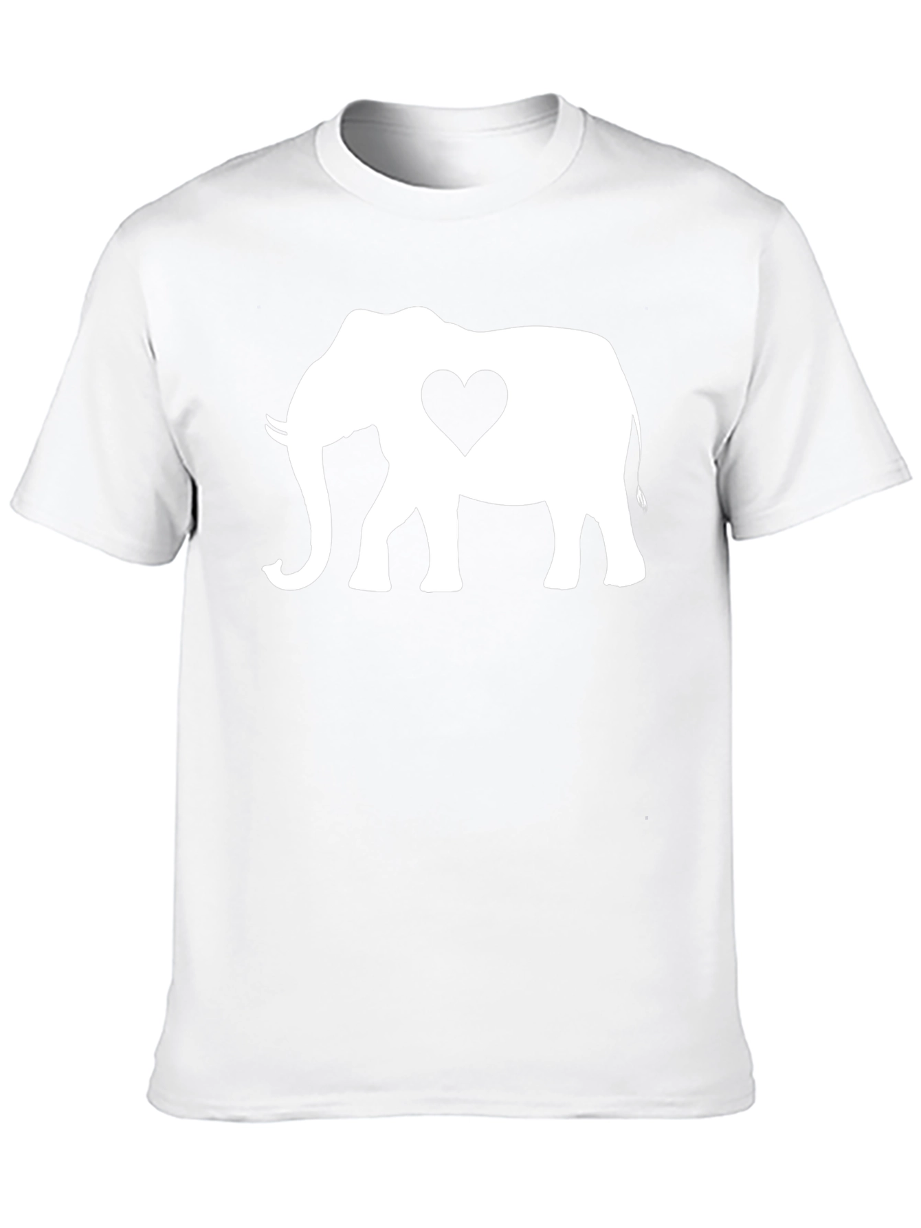 Elephant Heart Graphic Tee - Black Cotton Blend