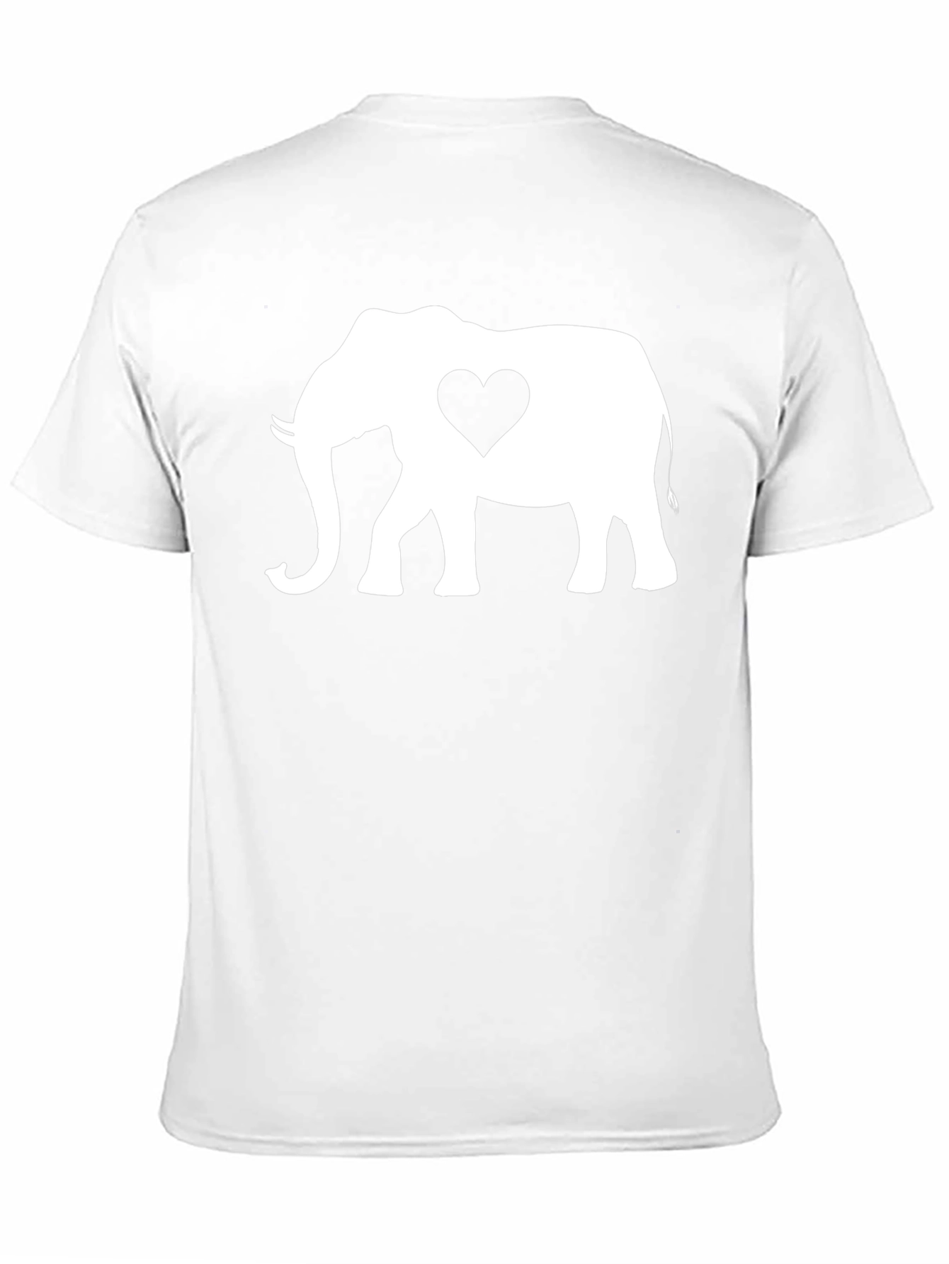 Elephant Heart Graphic Tee - Black Cotton Blend