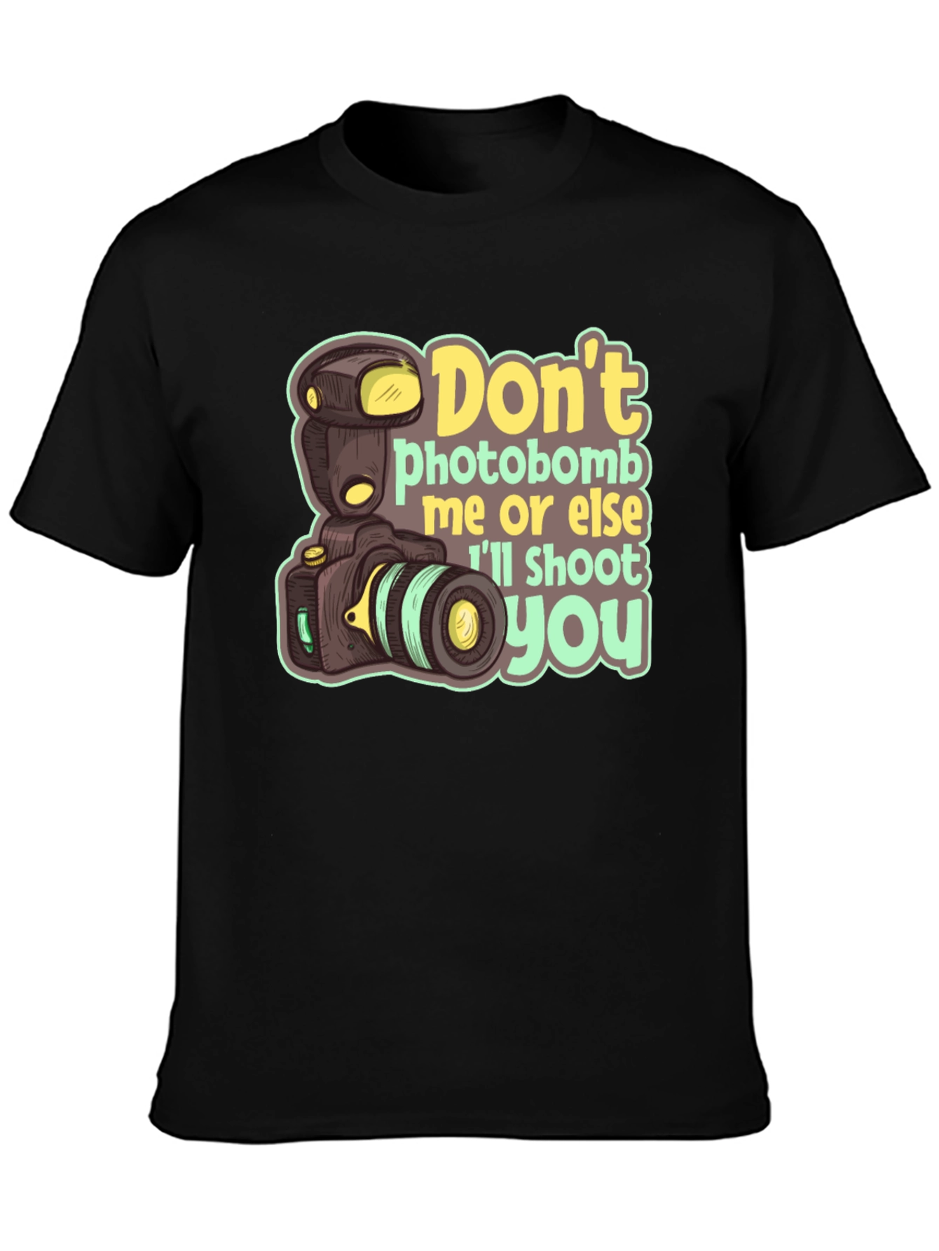 Funny Camera Graphic Tee - Dont Photobomb T-Shirt