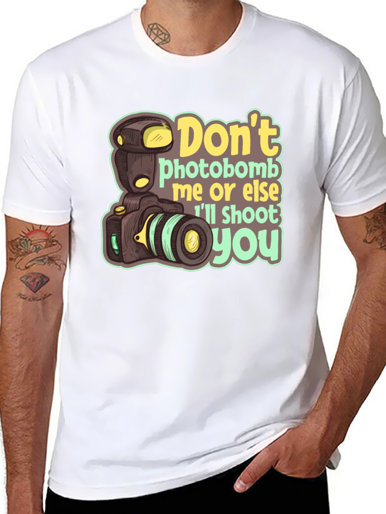 Funny Camera Graphic Tee - Dont Photobomb T-Shirt