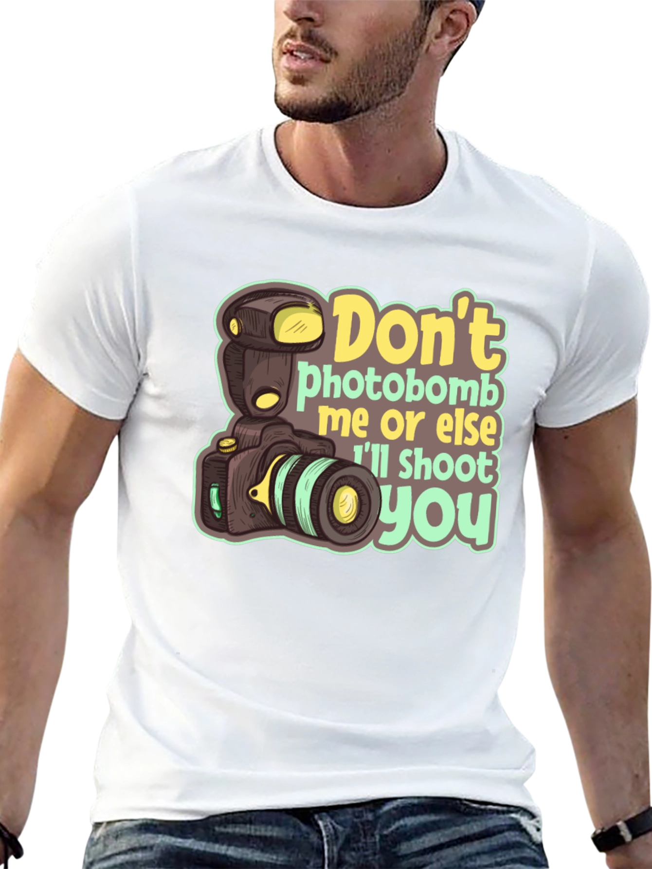 Funny Camera Graphic Tee - Dont Photobomb T-Shirt