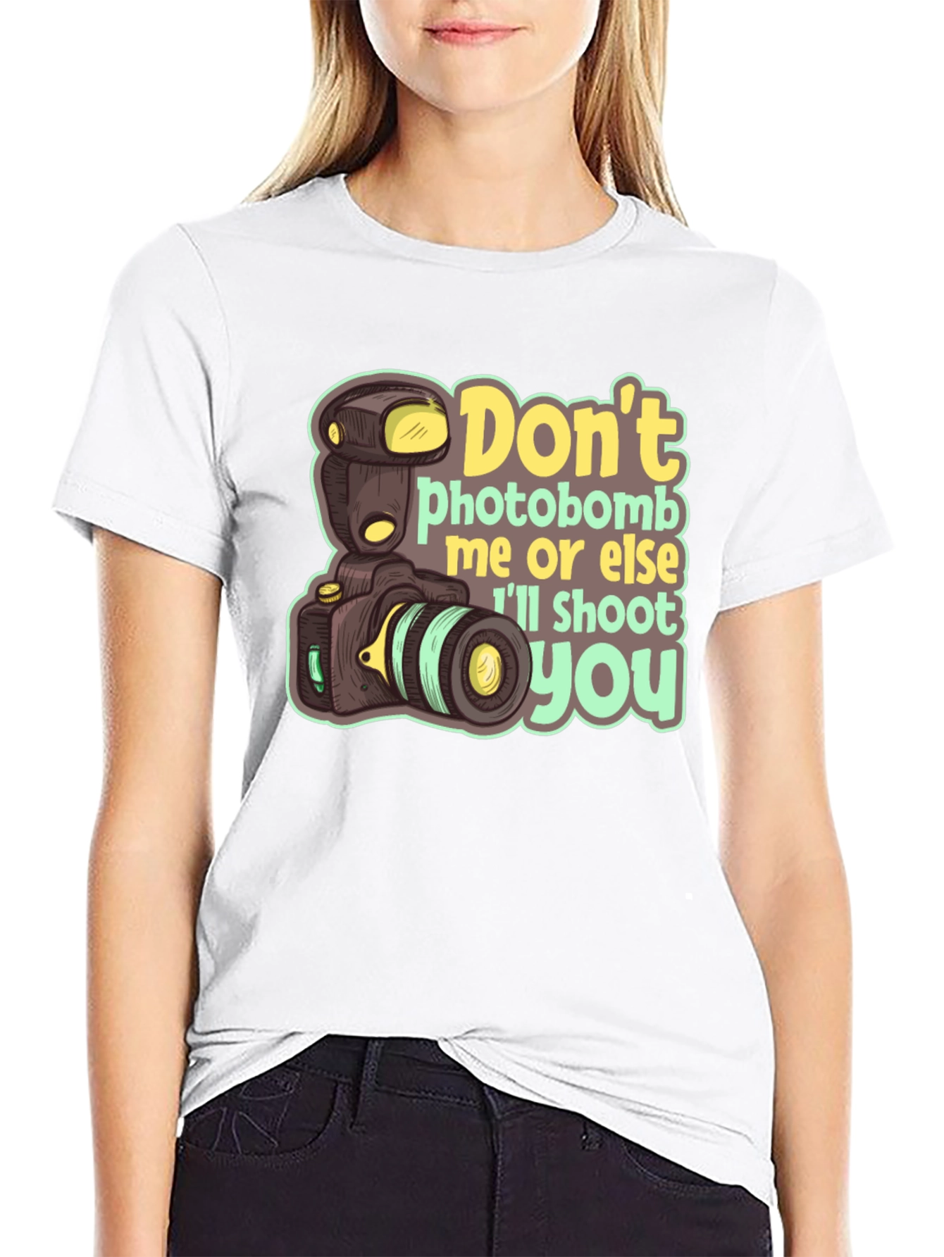 Funny Camera Graphic Tee - Dont Photobomb T-Shirt
