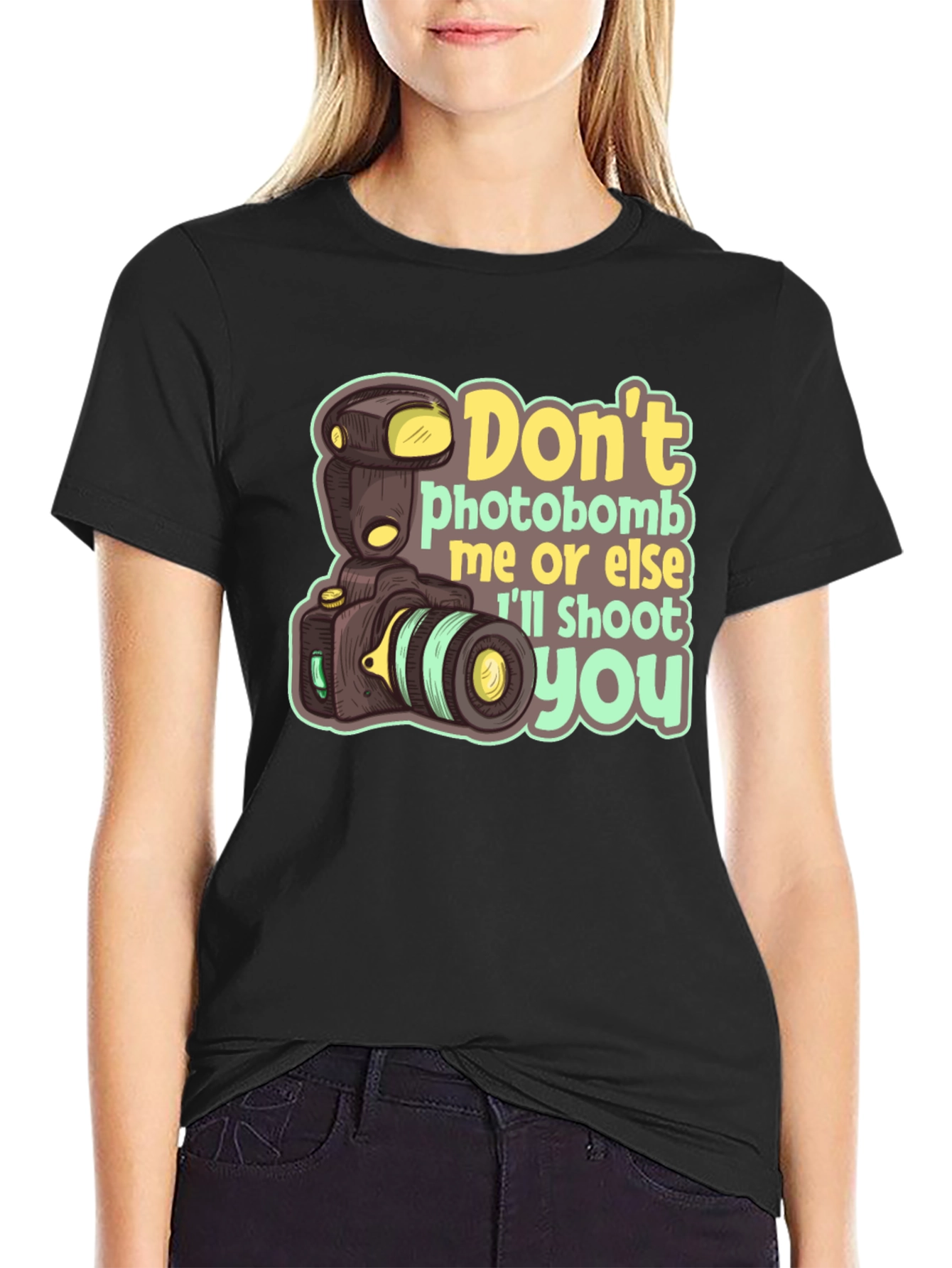 Funny Camera Graphic Tee - Dont Photobomb T-Shirt