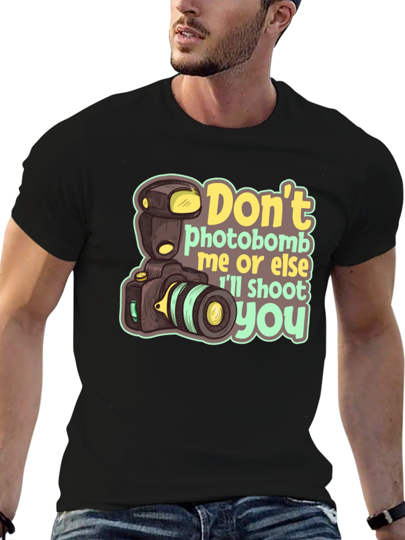Funny Camera Graphic Tee - Dont Photobomb T-Shirt