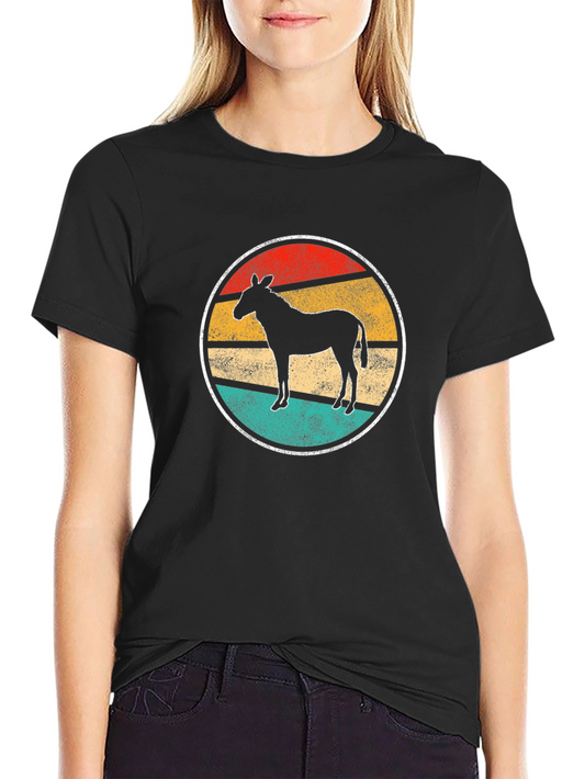 Retro Donkey T-Shirt - Vintage Style Animal Tee