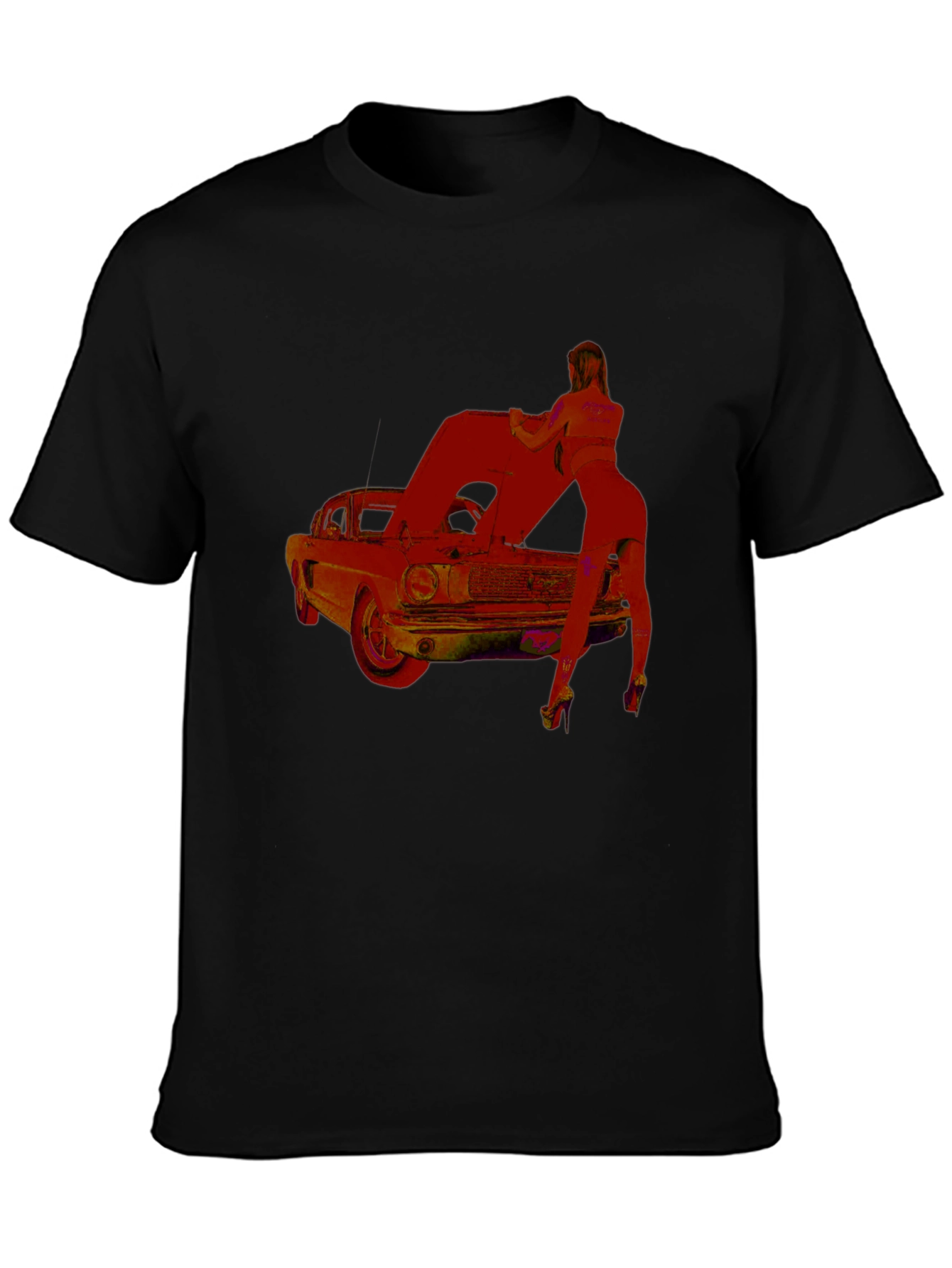 Classic Car Graphic T-Shirt - Black