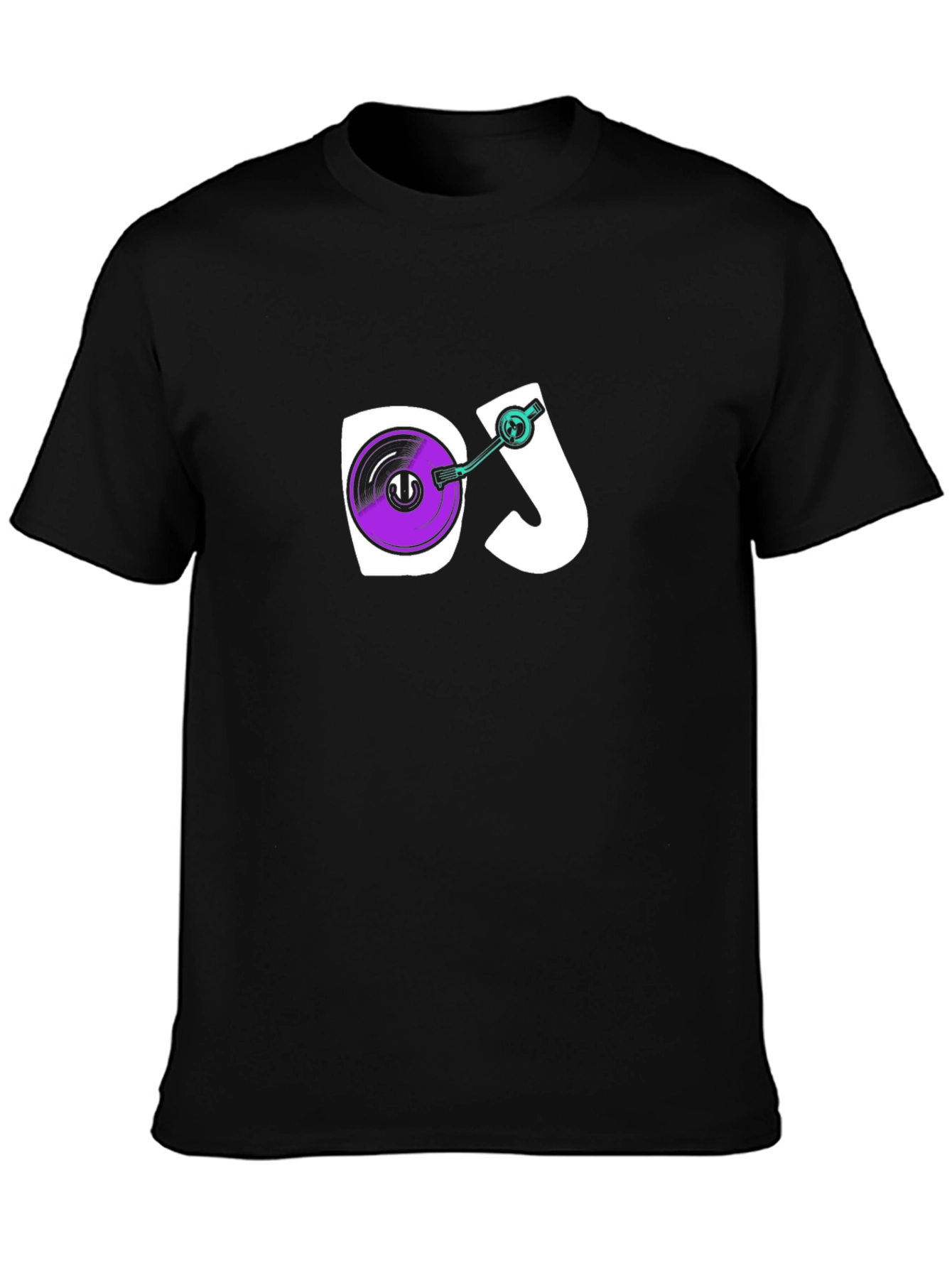 DJ Turntable Graphic Tee - Black
