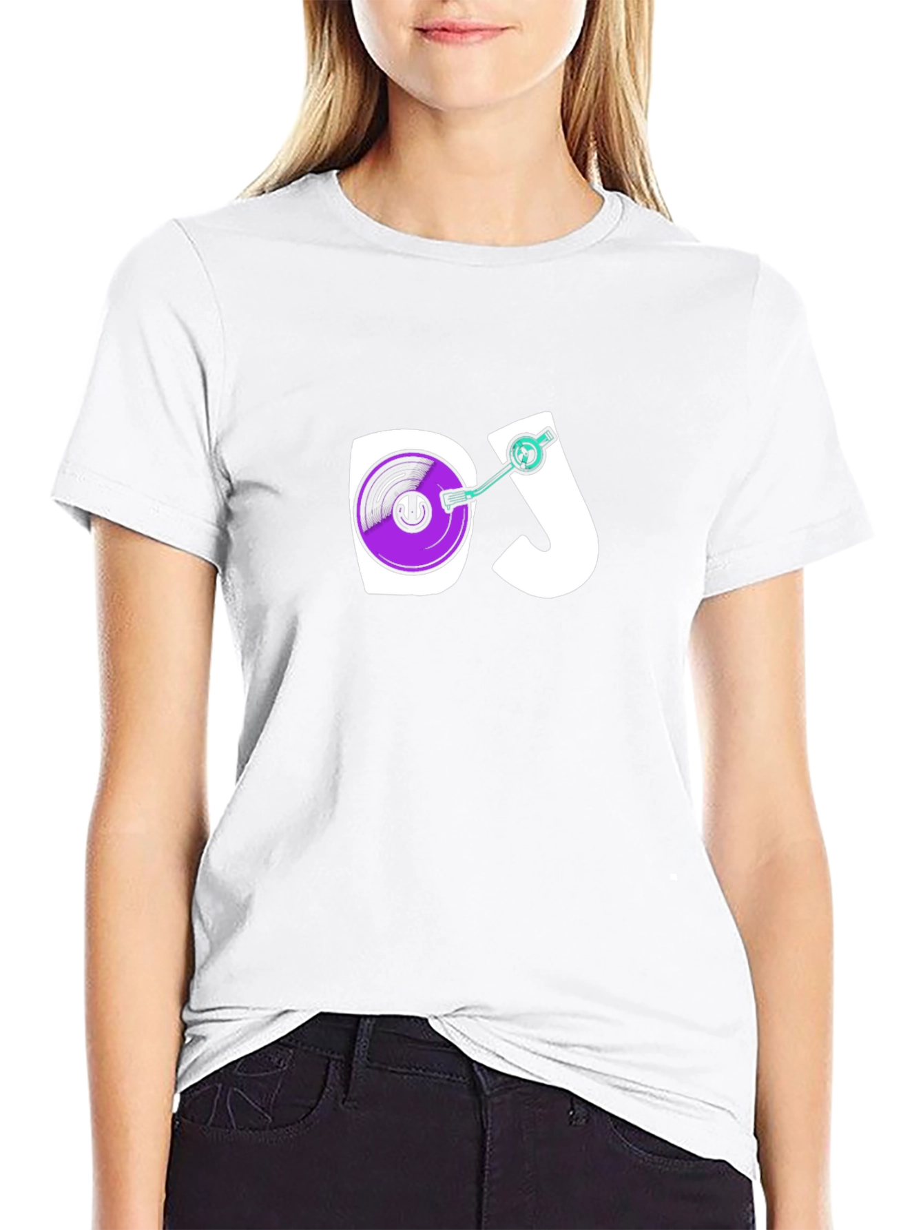 DJ Turntable Graphic Tee - Black