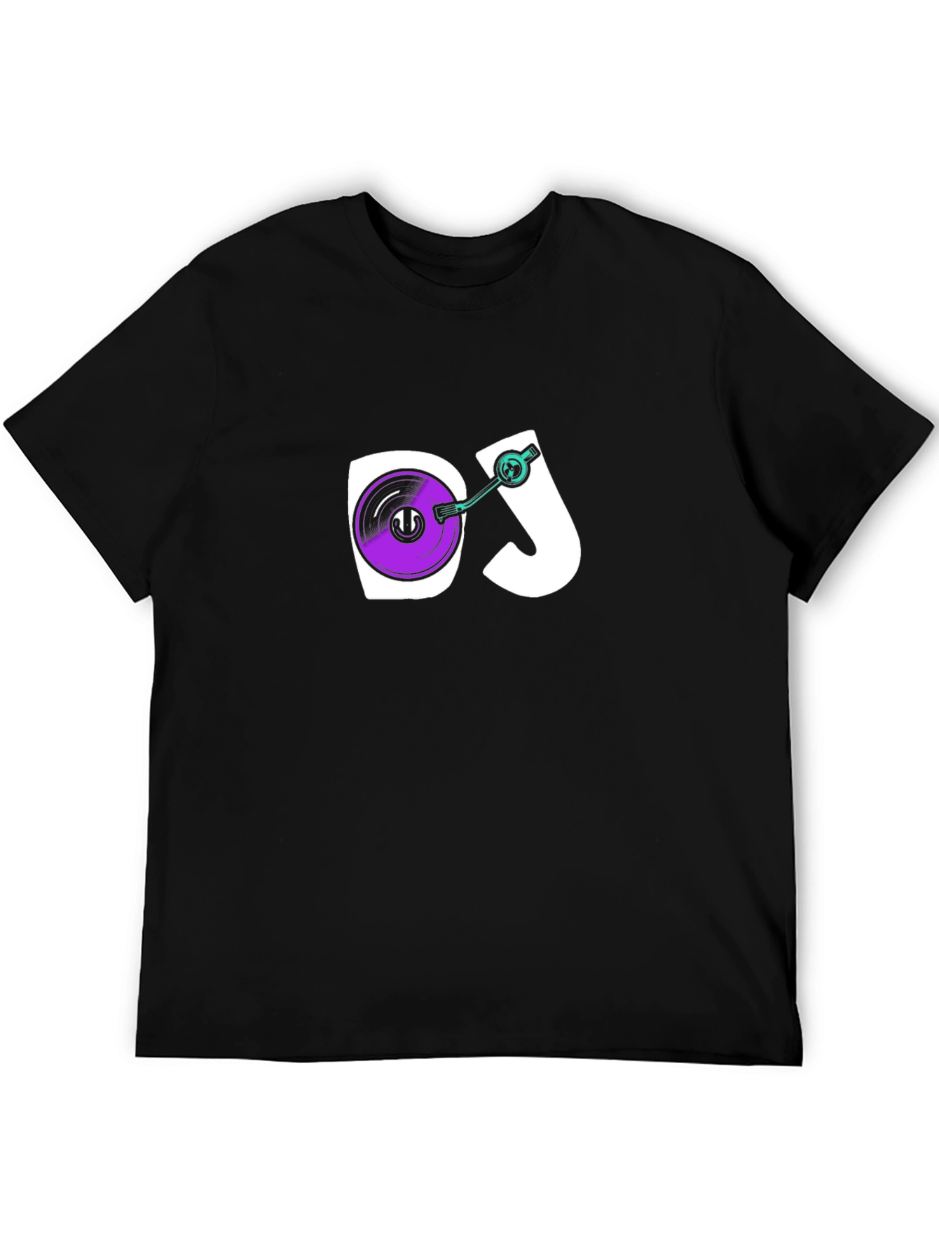 DJ Turntable Graphic Tee - Black