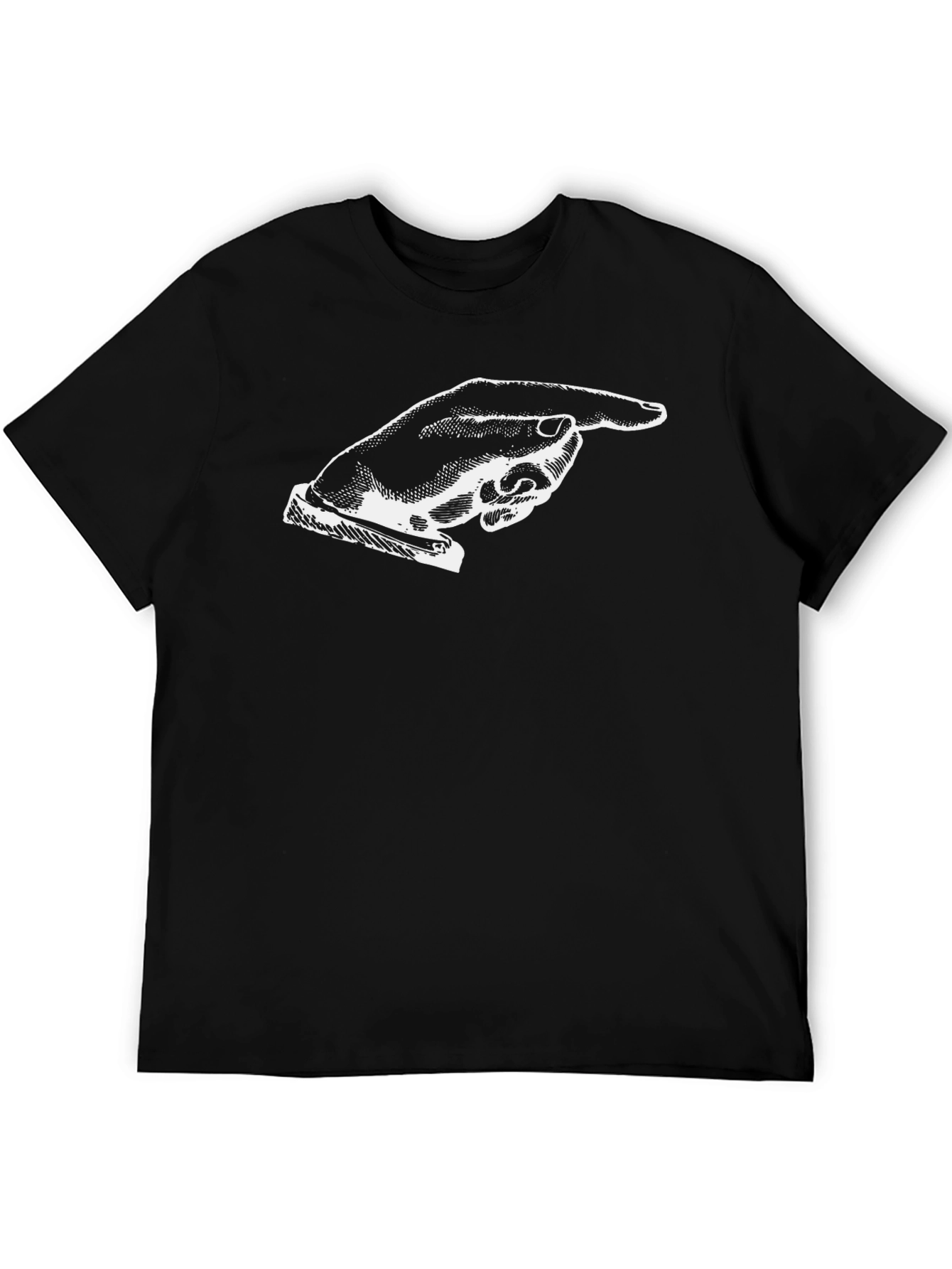 Pointing Hand Graphic Black T-Shirt