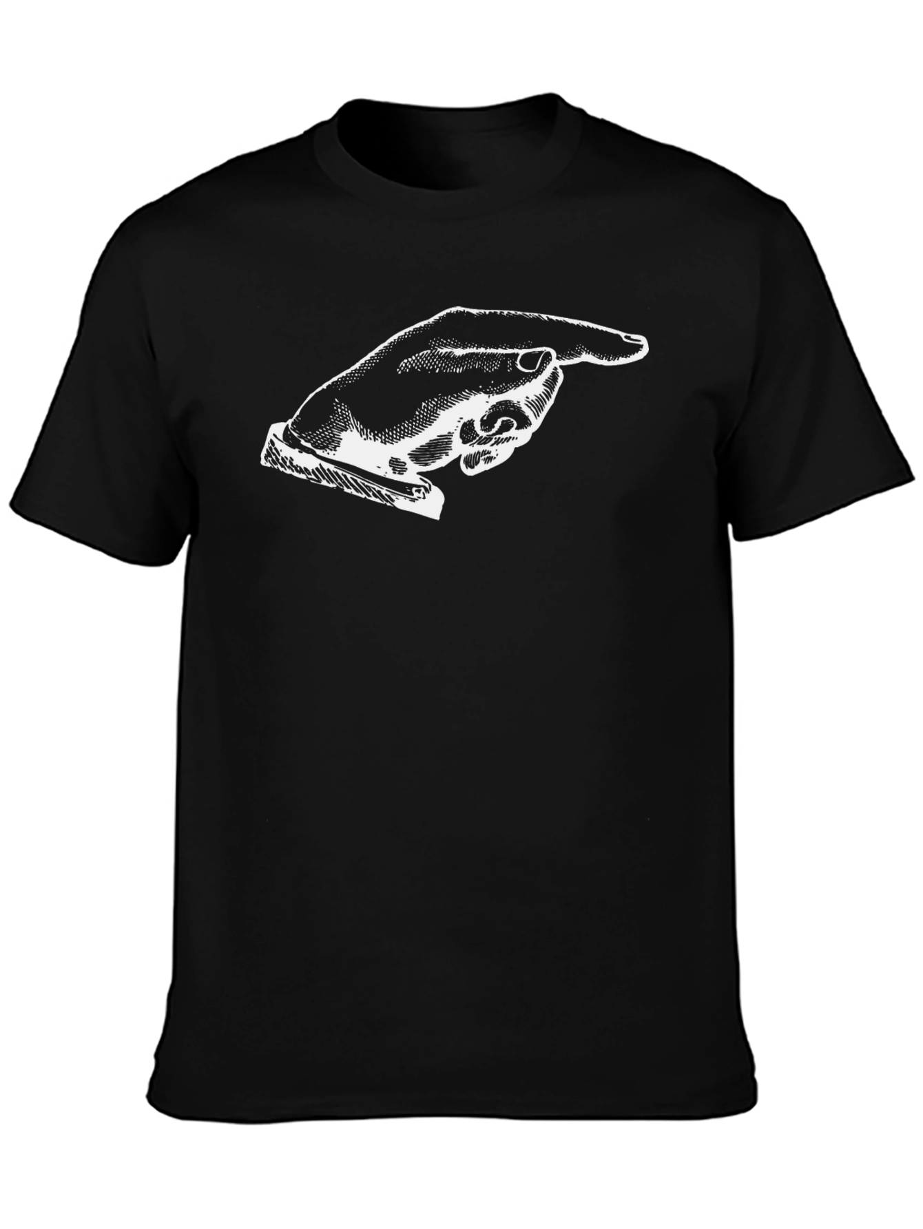 Pointing Hand Graphic Black T-Shirt