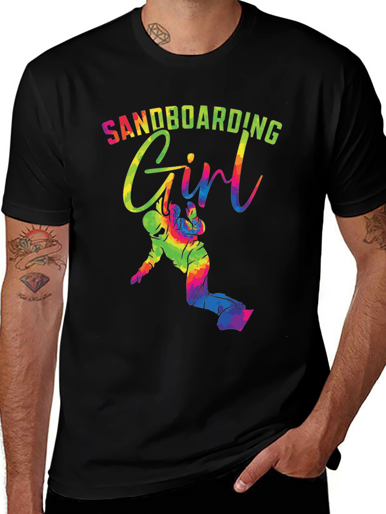 Sandboarding Girl Tie-Dye Graphic Tee