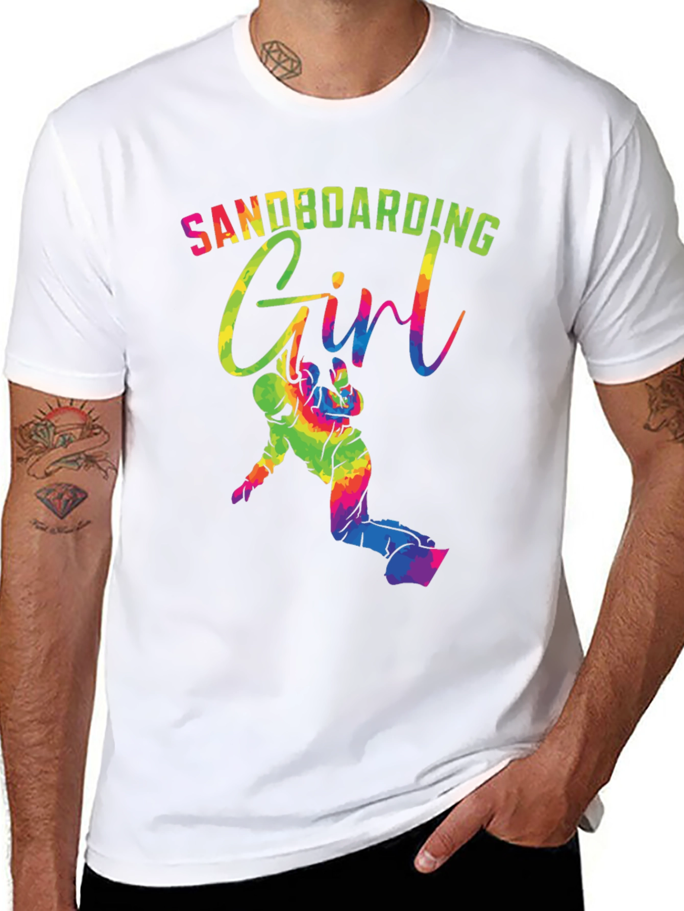 Sandboarding Girl Tie-Dye Graphic Tee