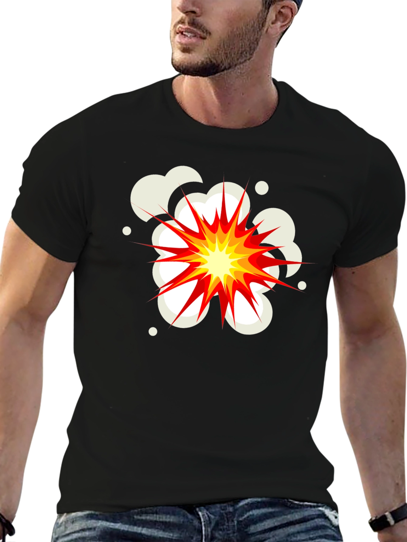 Explosion Graphic Black T-Shirt