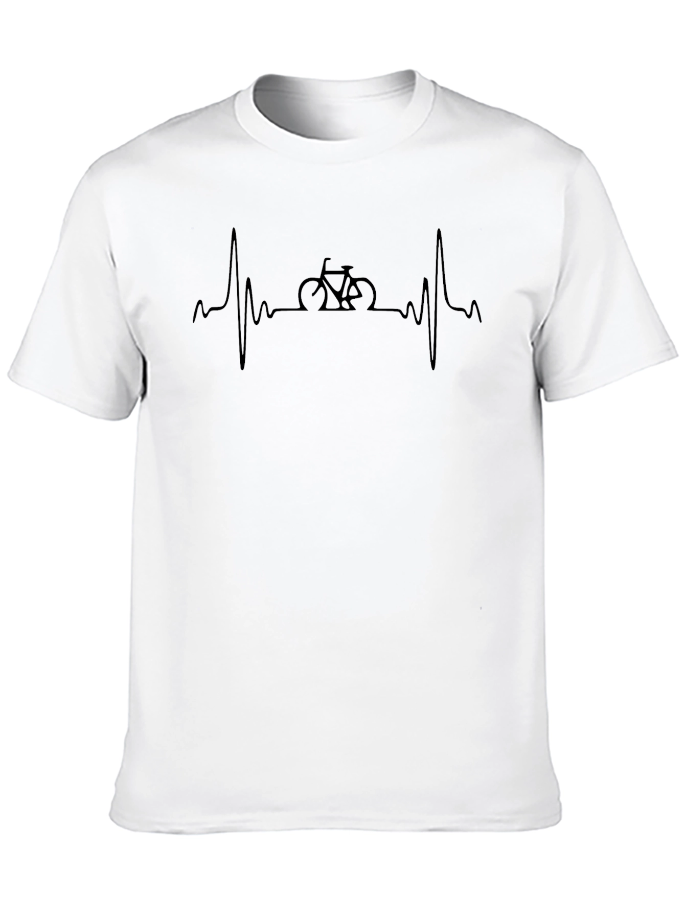 Bicycle Heartbeat Graphic Tee - Black