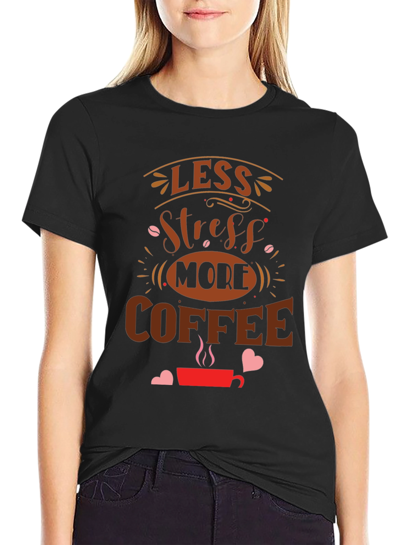 Less Stress More Coffee Graphic Tee