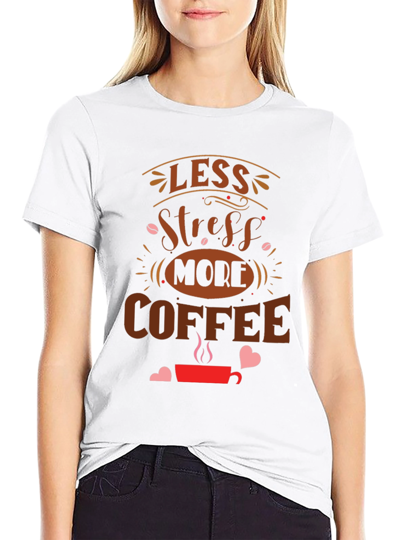 Less Stress More Coffee Graphic Tee