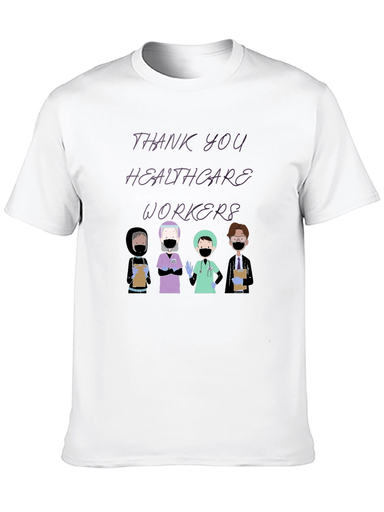 Thank You Healthcare Workers Black Graphic Tee