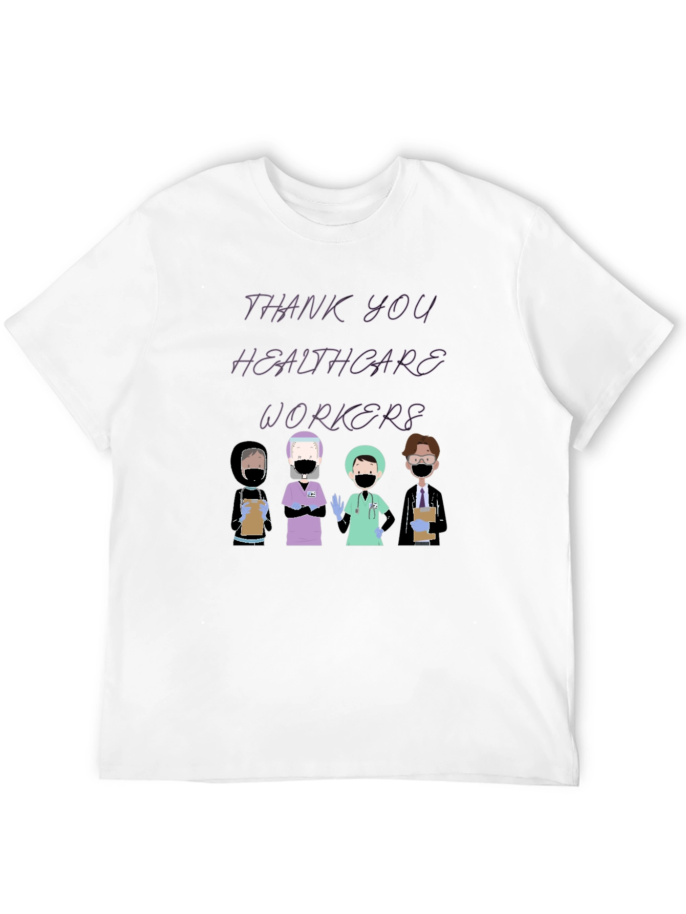 Thank You Healthcare Workers Black Graphic Tee