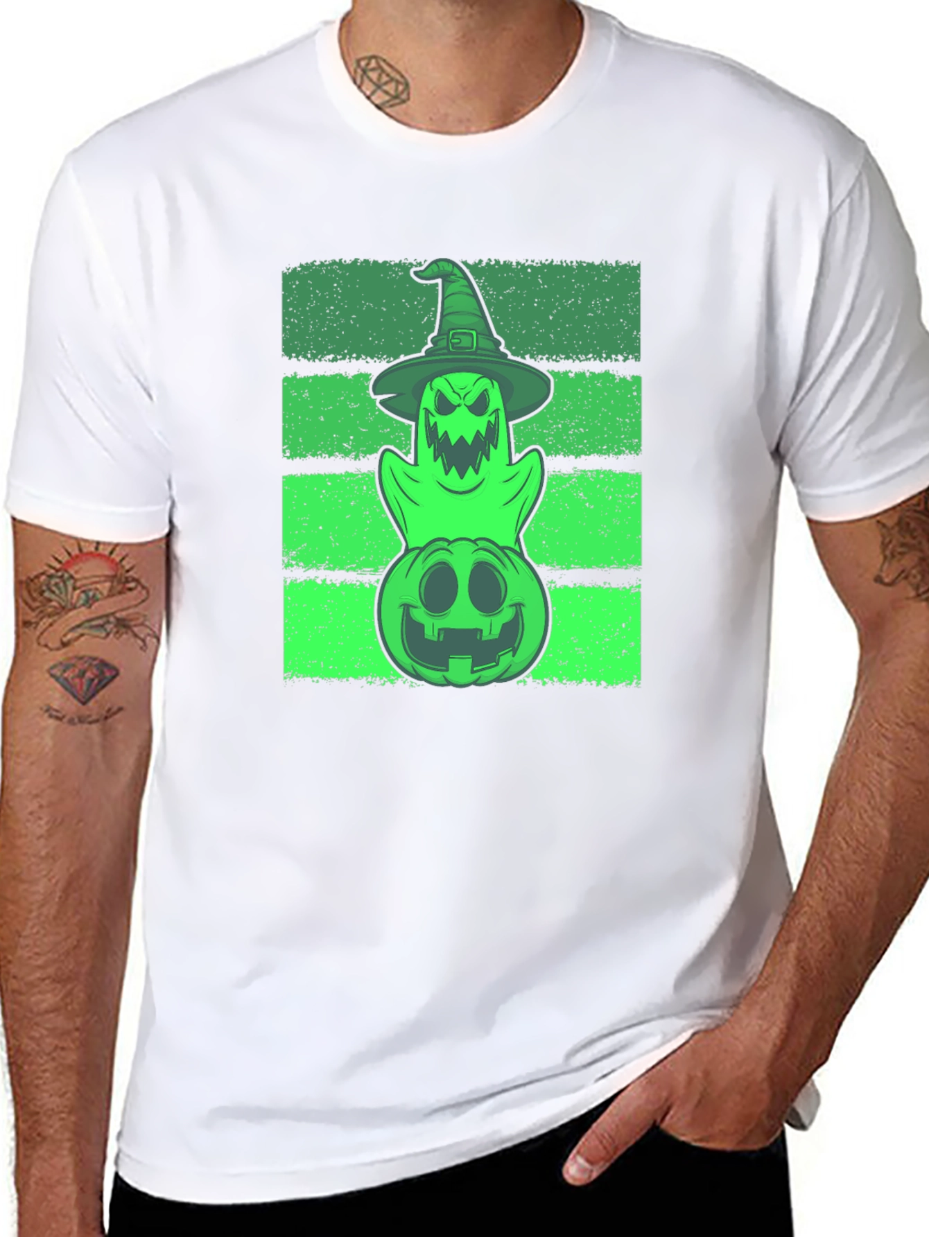 Spooky Stacked Halloween Graphic Tee