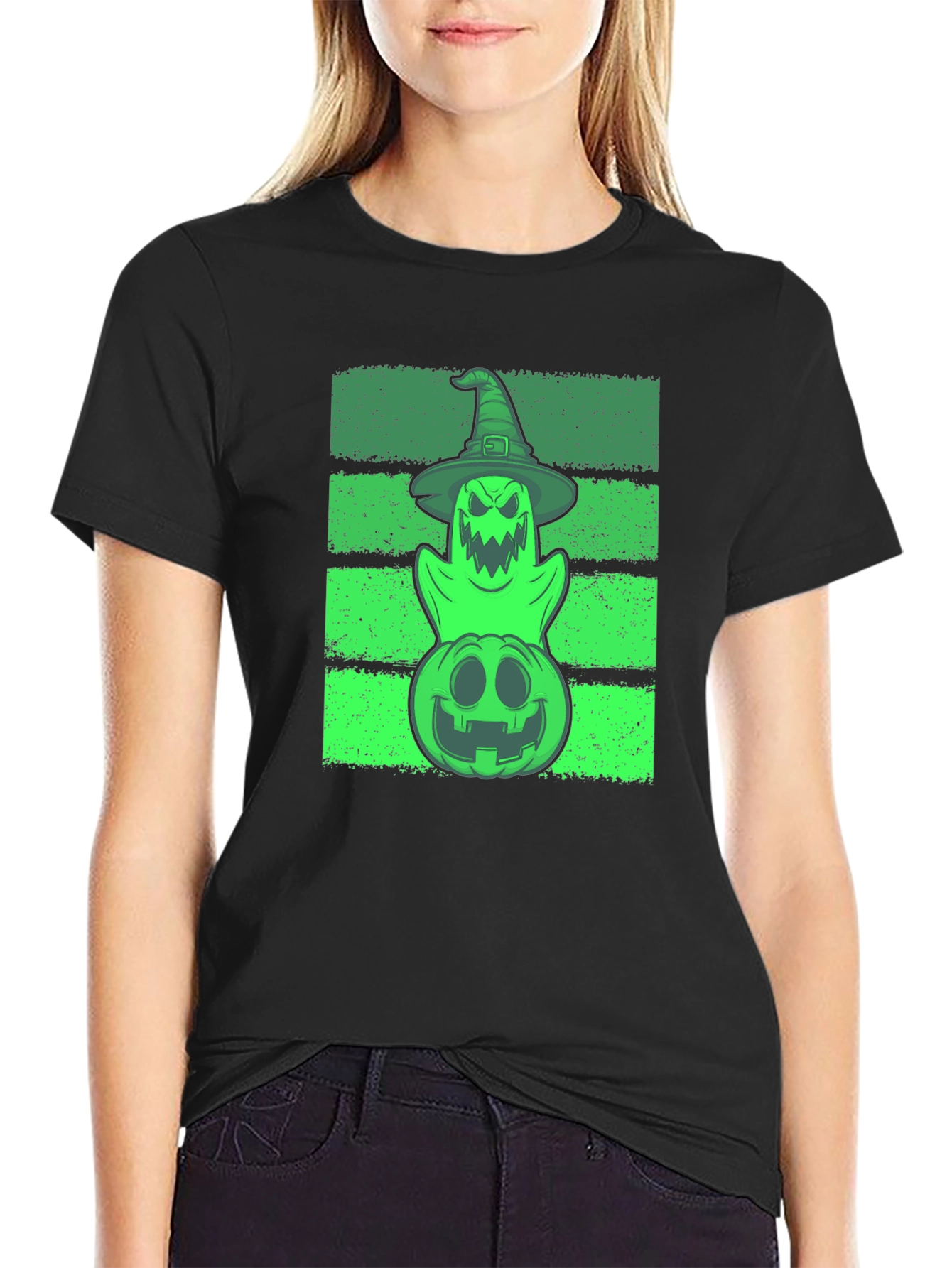 Spooky Stacked Halloween Graphic Tee