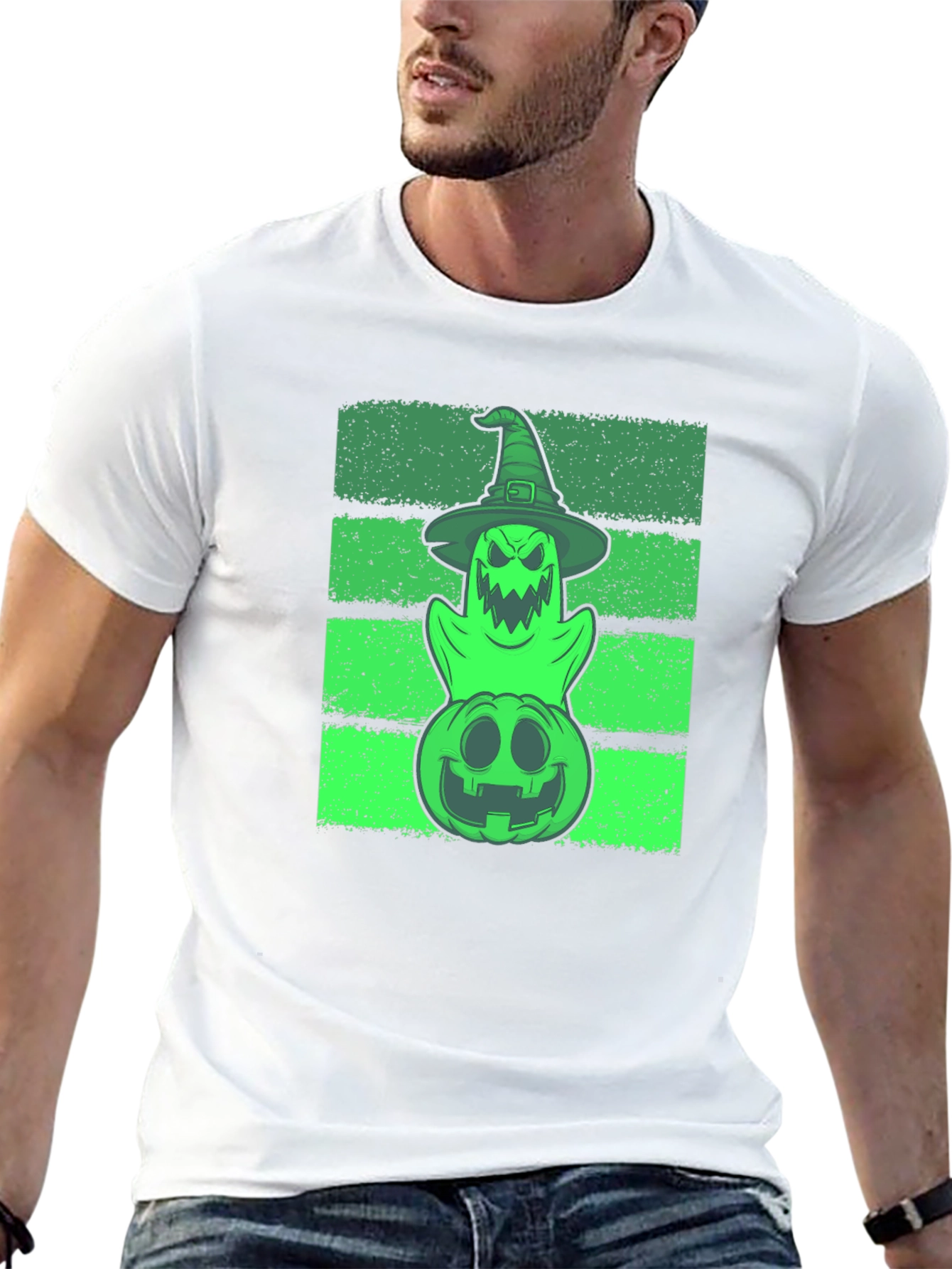 Spooky Stacked Halloween Graphic Tee