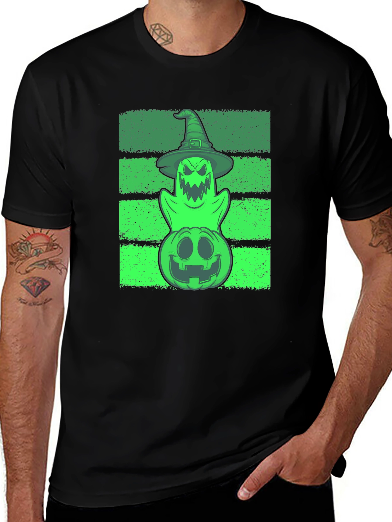 Spooky Stacked Halloween Graphic Tee