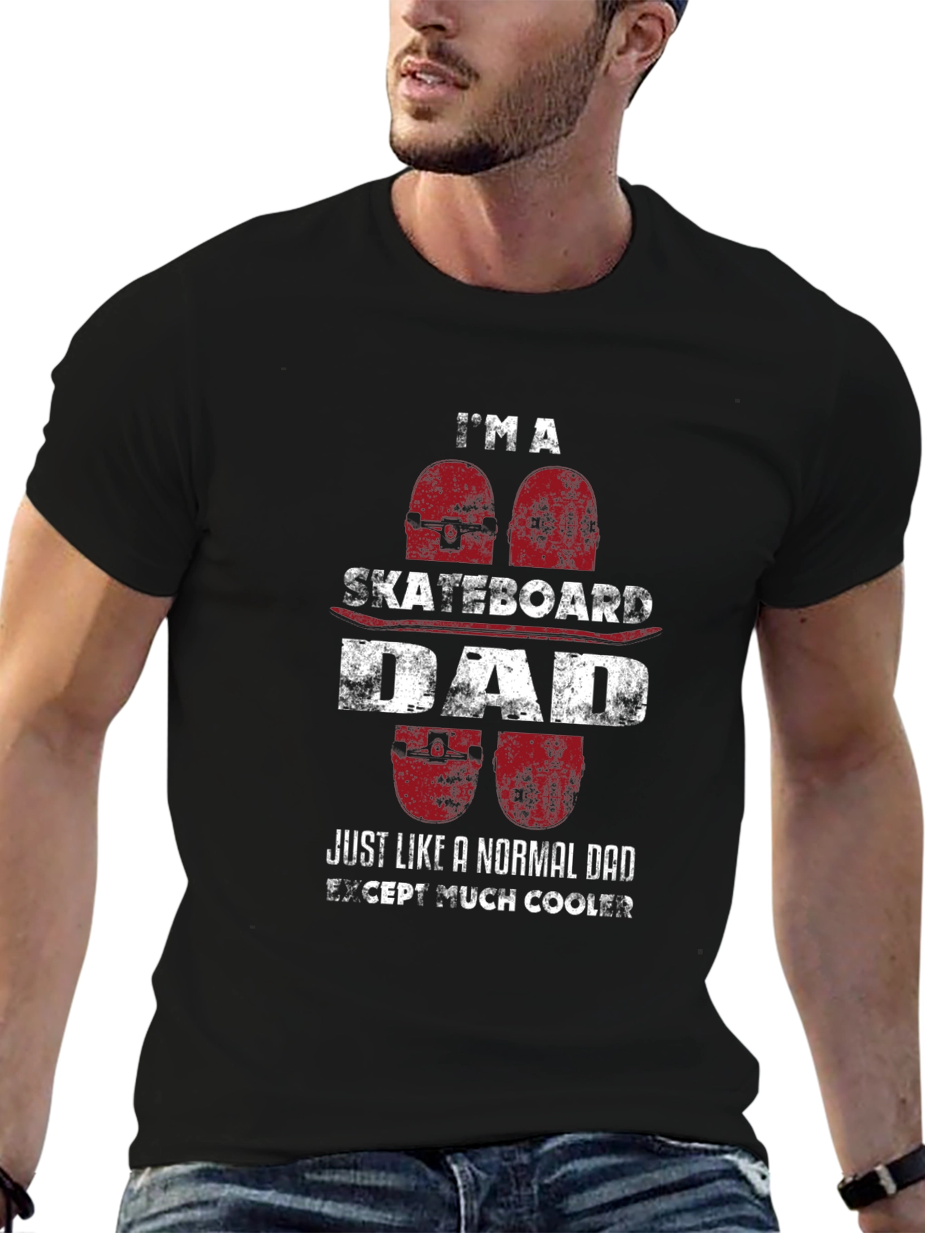 Skateboard Dad Graphic T-Shirt - Cool Fathers Day Gift
