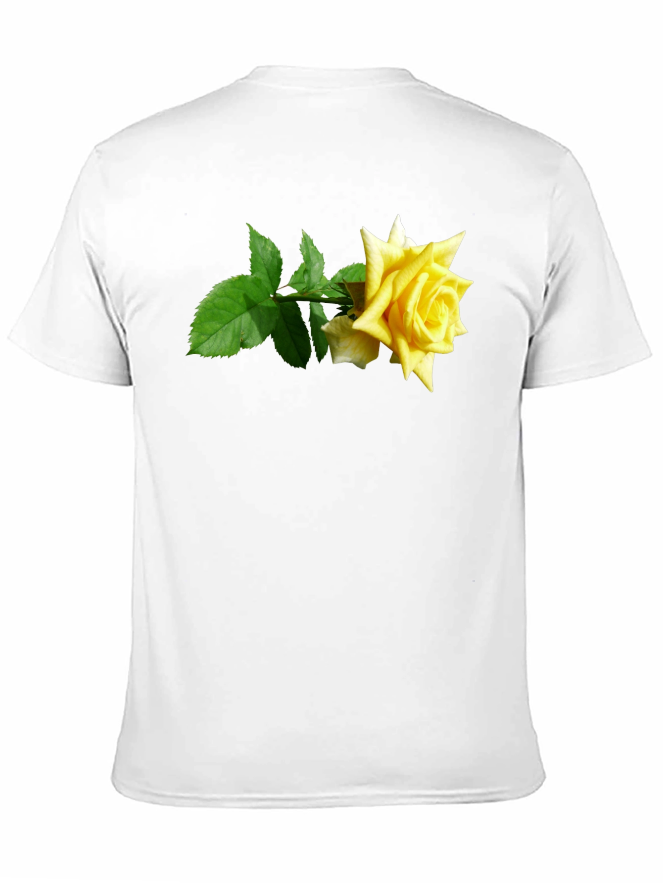 Rose Graphic Tee - Black Cotton Casual Shirt