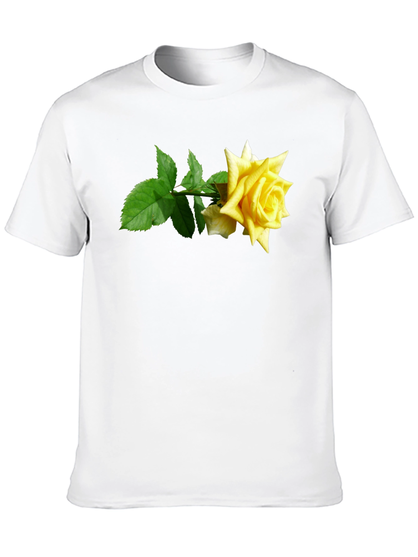 Rose Graphic Tee - Black Cotton Casual Shirt